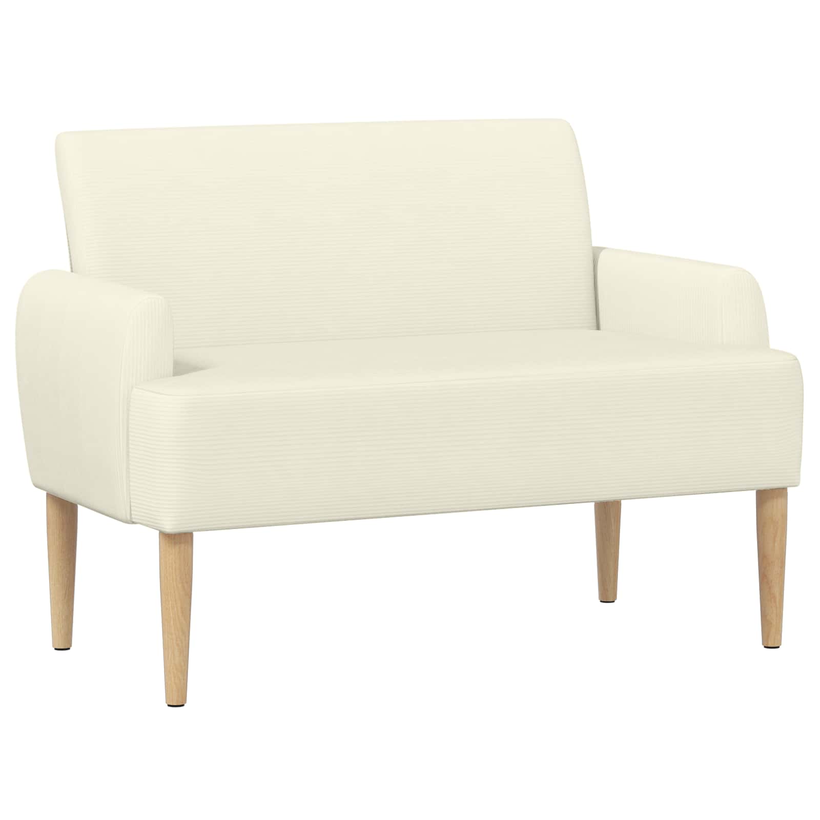 Ljubavni kauč s gumbima Krem 116 x 67 x 81 cm Kordura tekstil