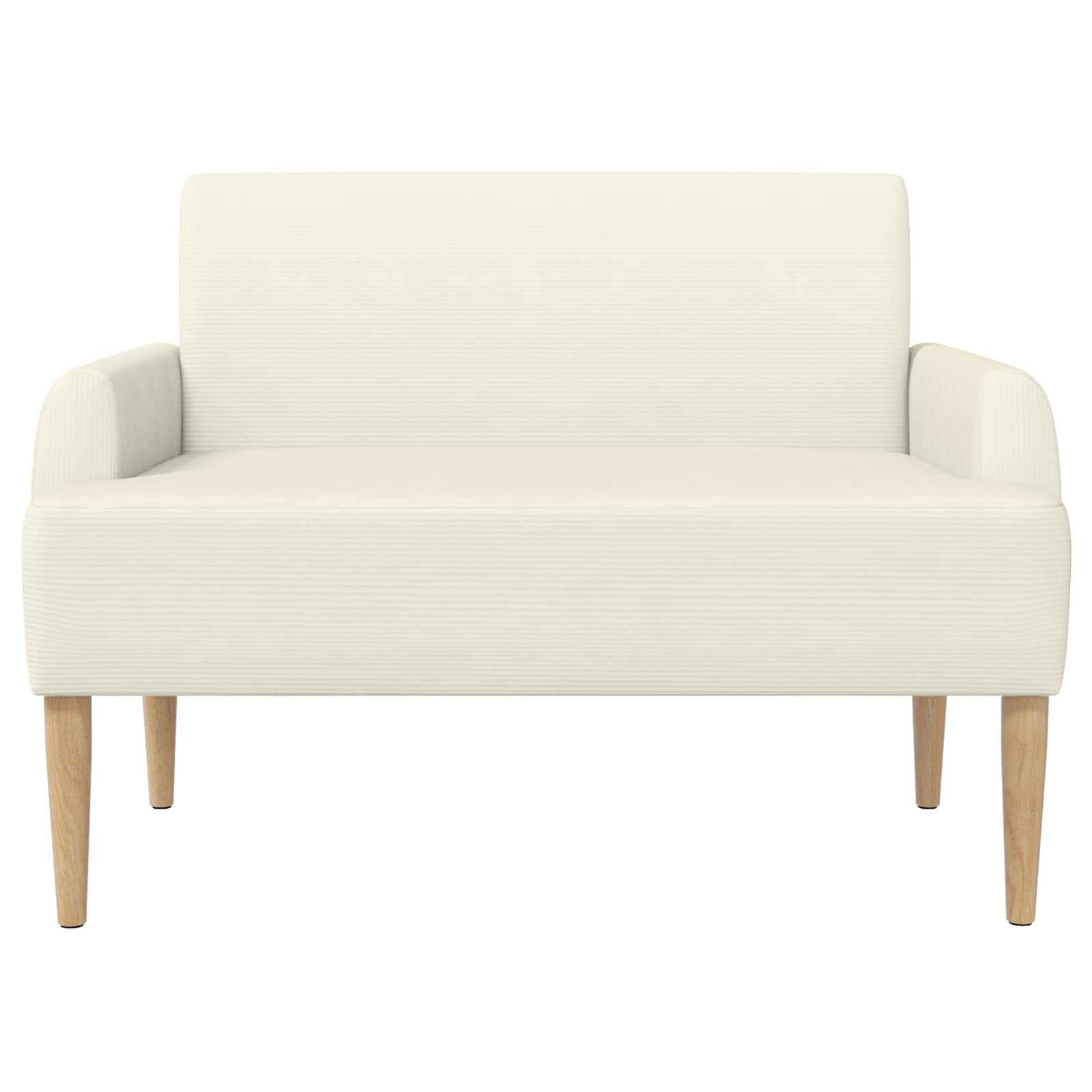 Ljubavni kauč s gumbima Krem 116 x 67 x 81 cm Kordura tekstil