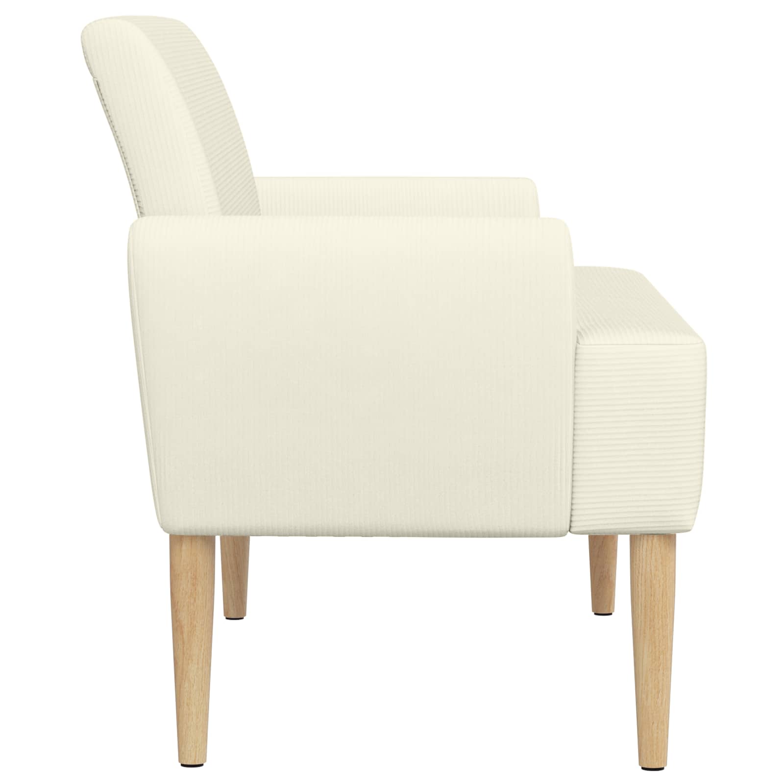 Ljubavni kauč s gumbima Krem 116 x 67 x 81 cm Kordura tekstil