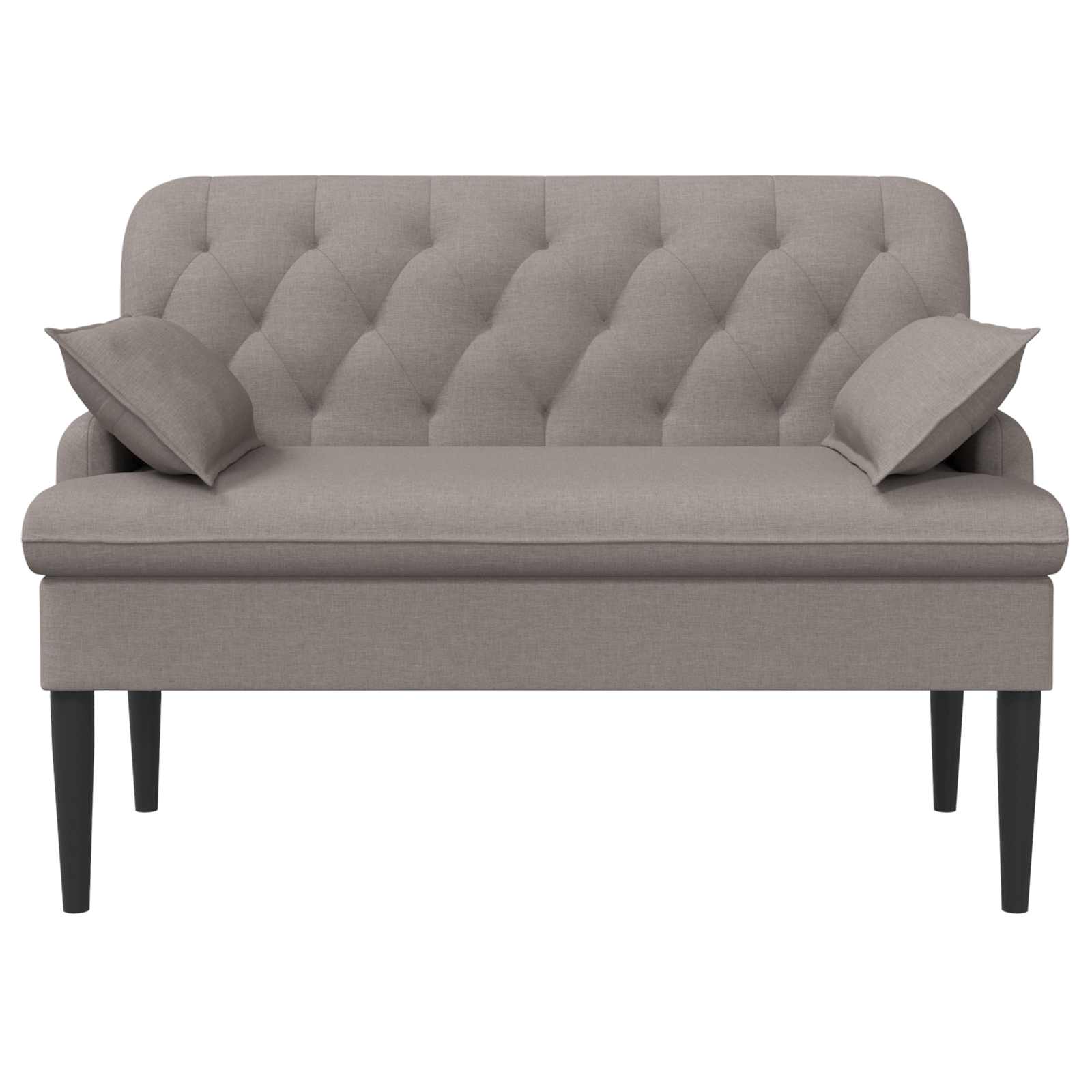 Ljubavni kauč s gumbima Sivosmeđa 111 x 68 x 80 cm Tkanina