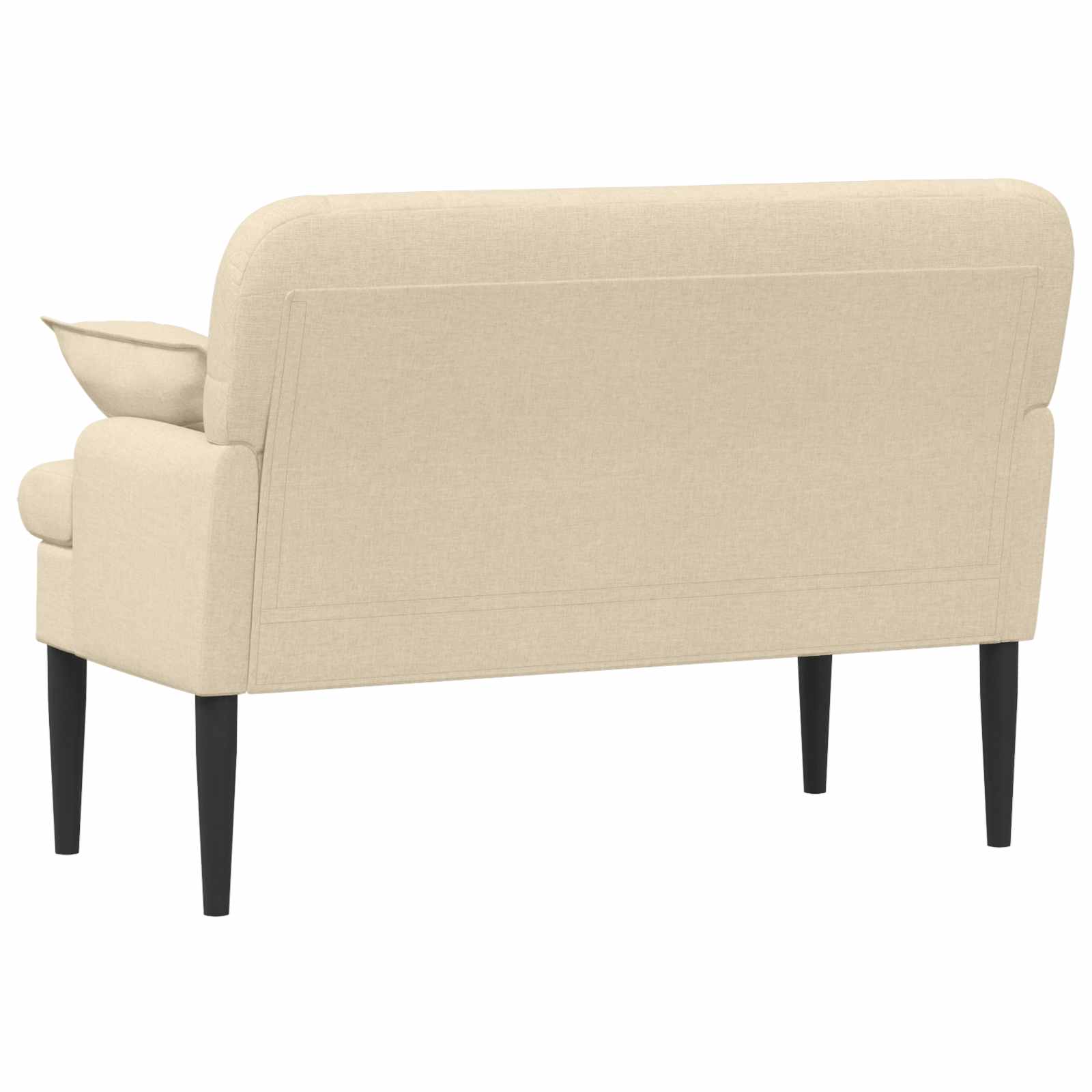 Ljubavni kauč s gumbima Krem 111 x 68 x 80 cm Tkanina