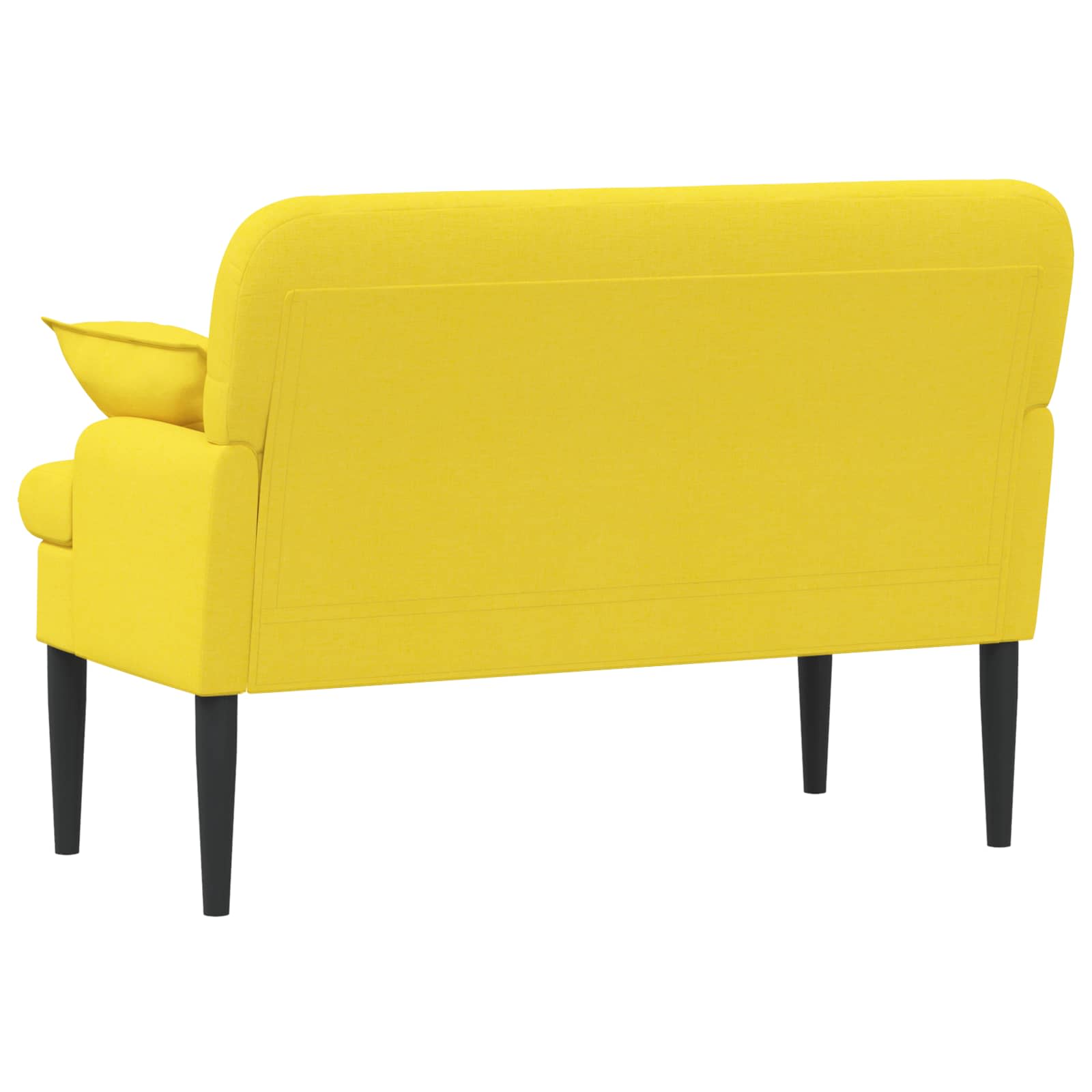 Ljubavni kauč s gumbima Svijetlo žuta 111 x 68 x 80 cm Tkanina
