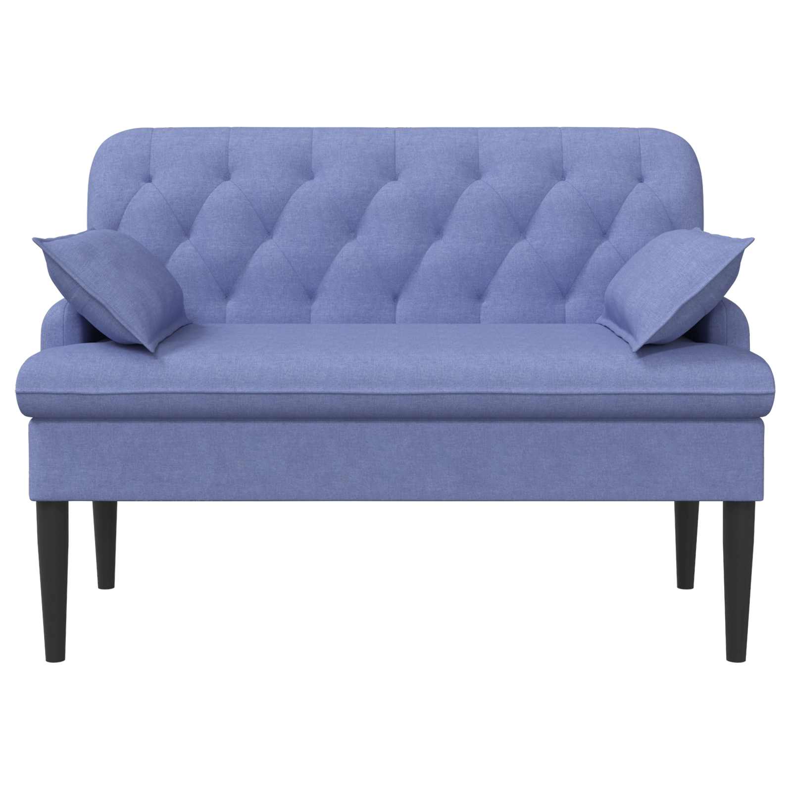 Ljubavni kauč s gumbima Traper plava 111 x 68 x 80 cm Tkanina