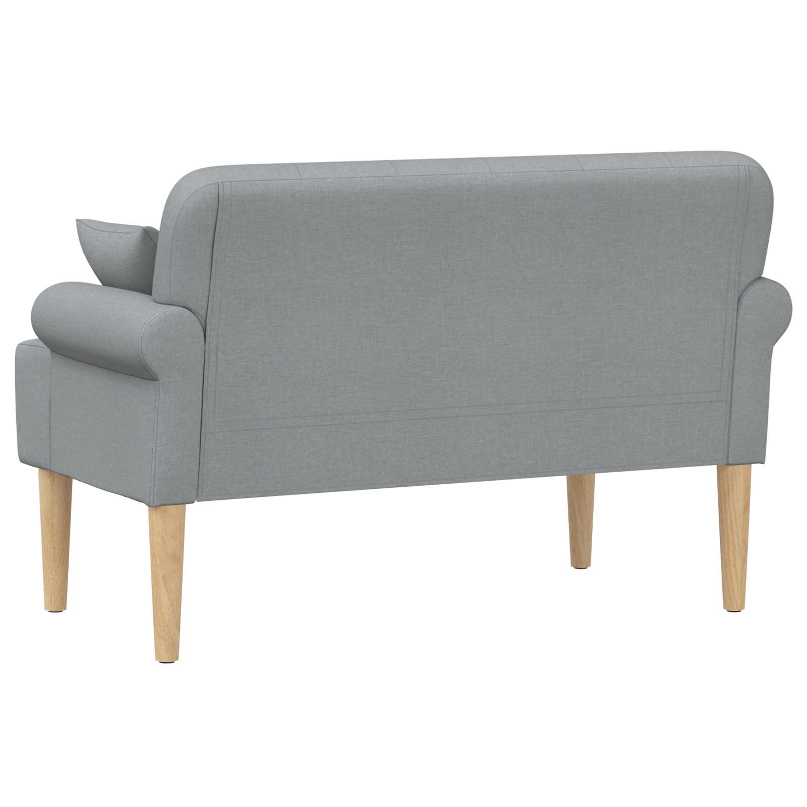 Ljubavni kauč s gumbima Svjetlosiva 120 x 65 x 79 cm Tkanina