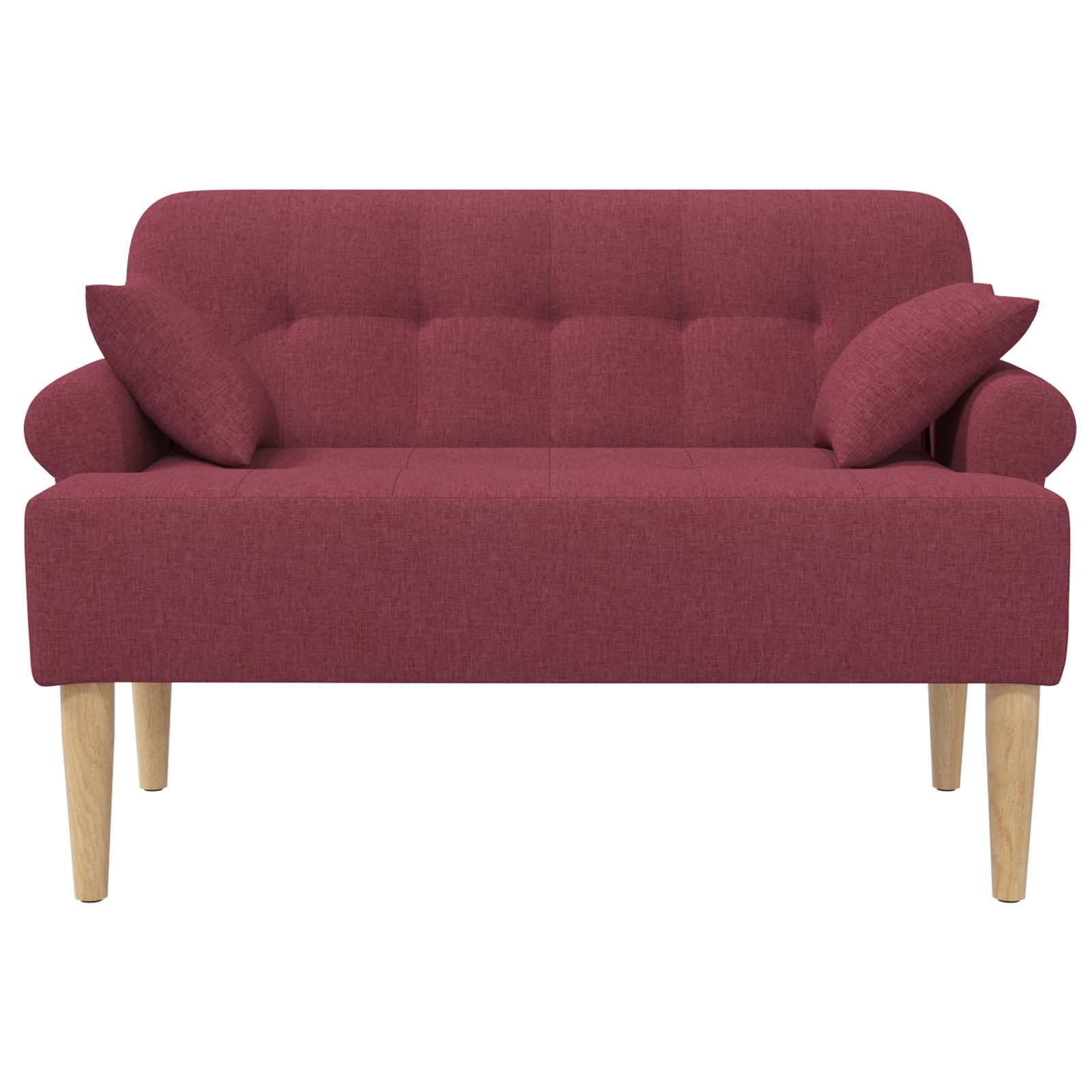 Ljubavni kauč s gumbima Vinska crvena 120 x 65 x 79 cm Tkanina