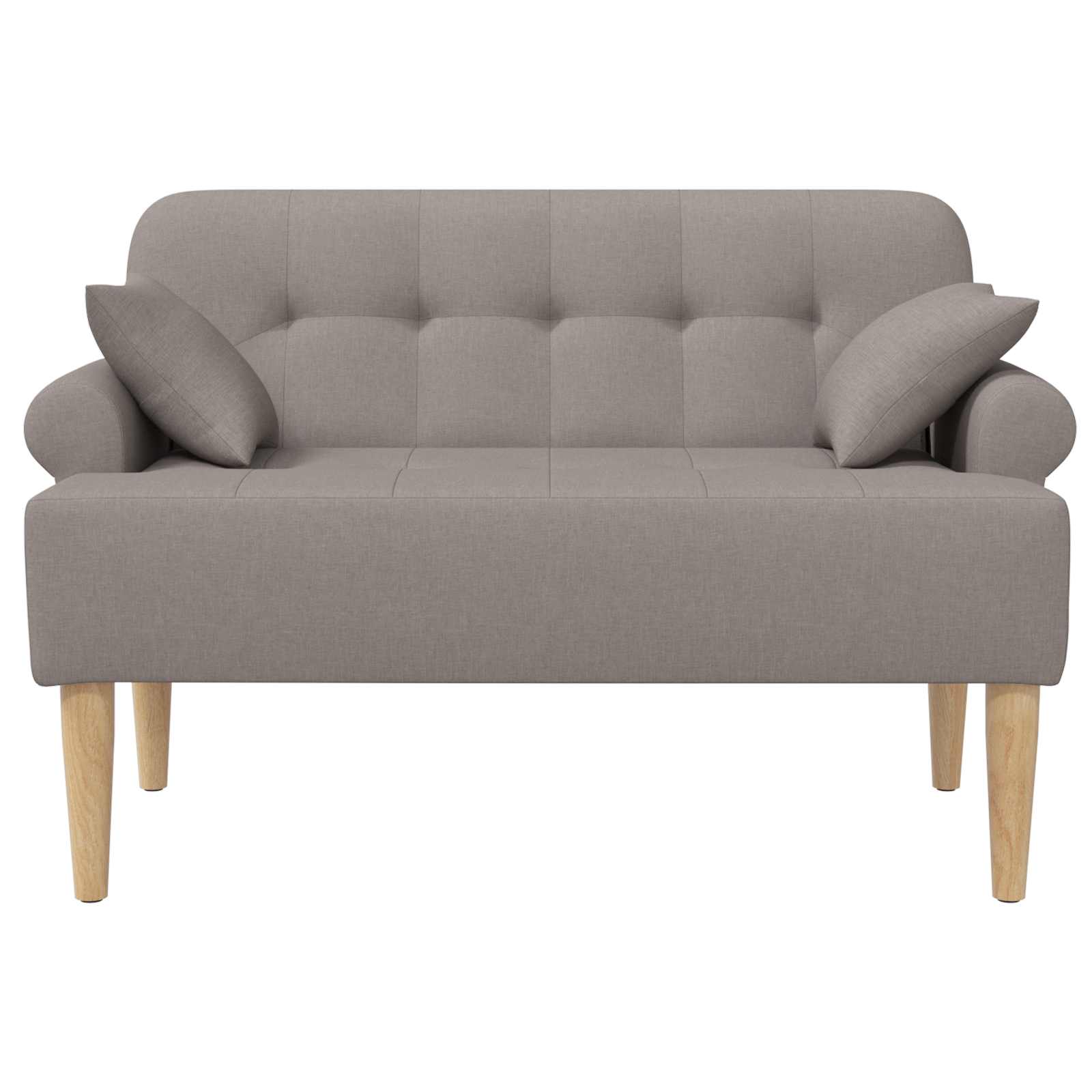 Ljubavni kauč s gumbima Sivosmeđa 120 x 65 x 79 cm Tkanina