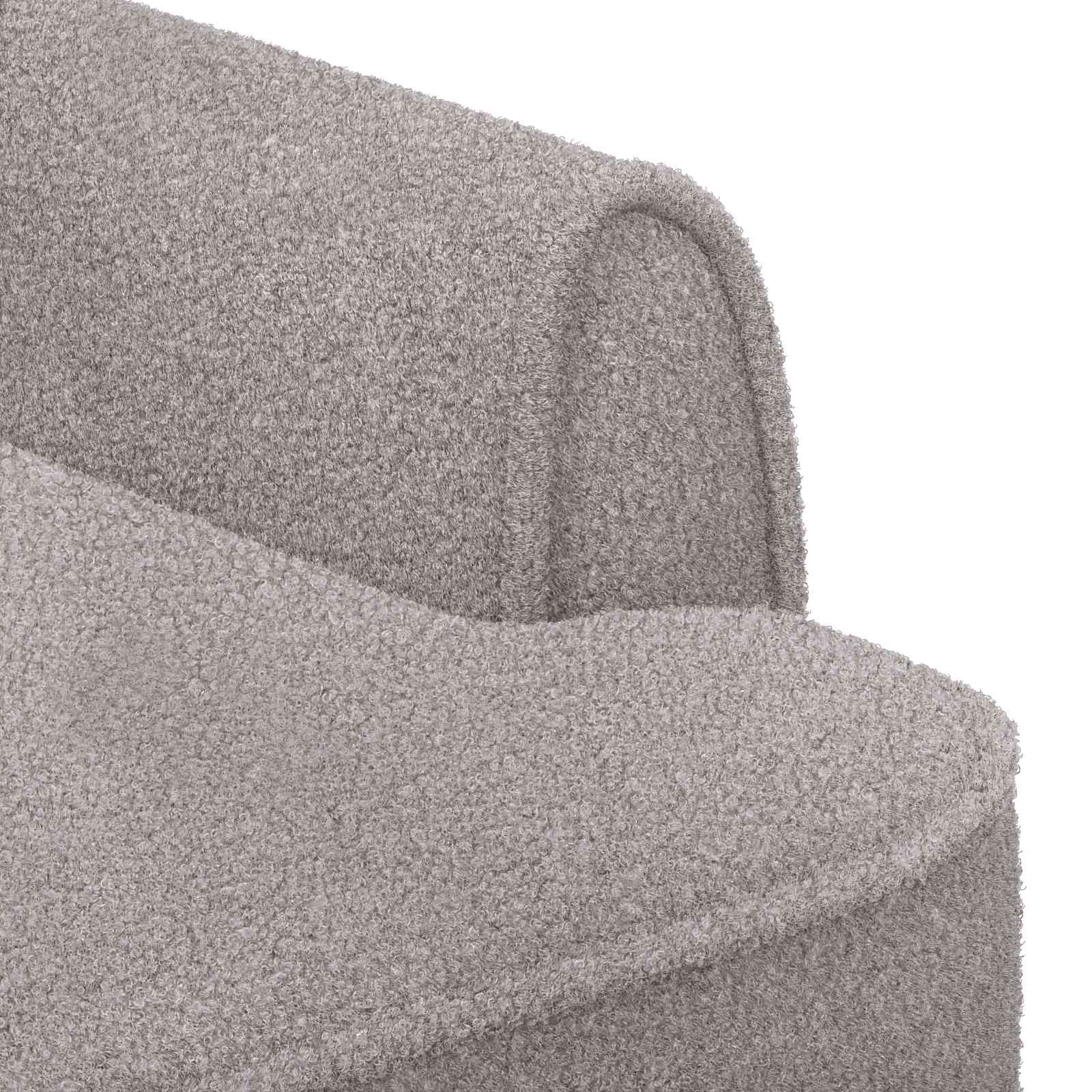 Ljubavni kauč s gumbima Svjetlosiva 117 x 67 x 77 cm Bouclé