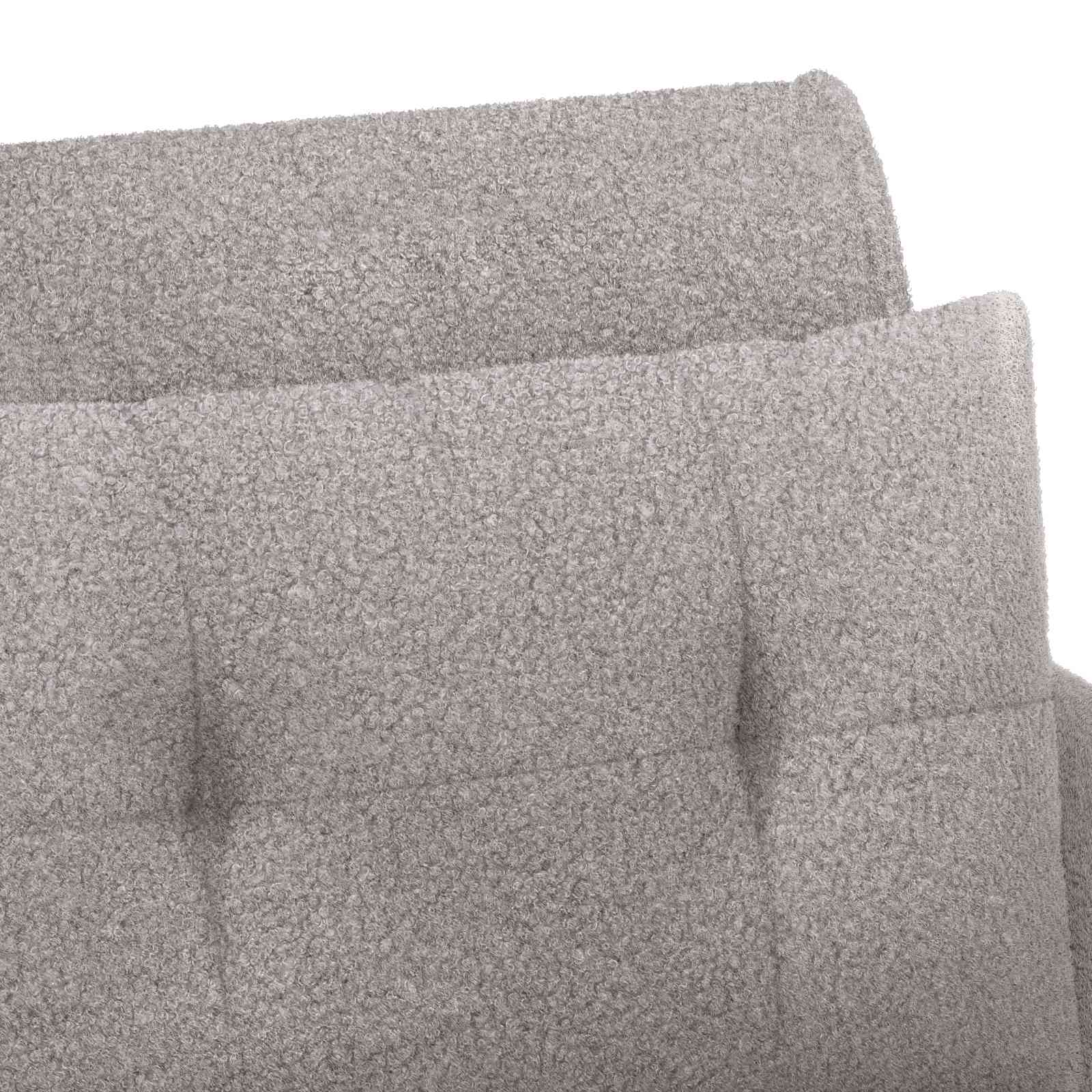 Ljubavni kauč s gumbima Svjetlosiva 117 x 67 x 77 cm Bouclé