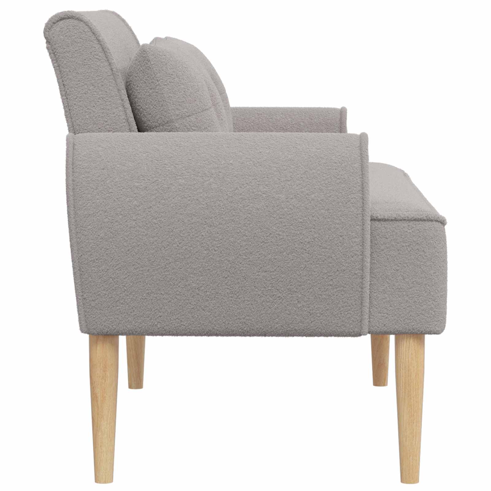 Ljubavni kauč s gumbima Svjetlosiva 117 x 67 x 77 cm Bouclé