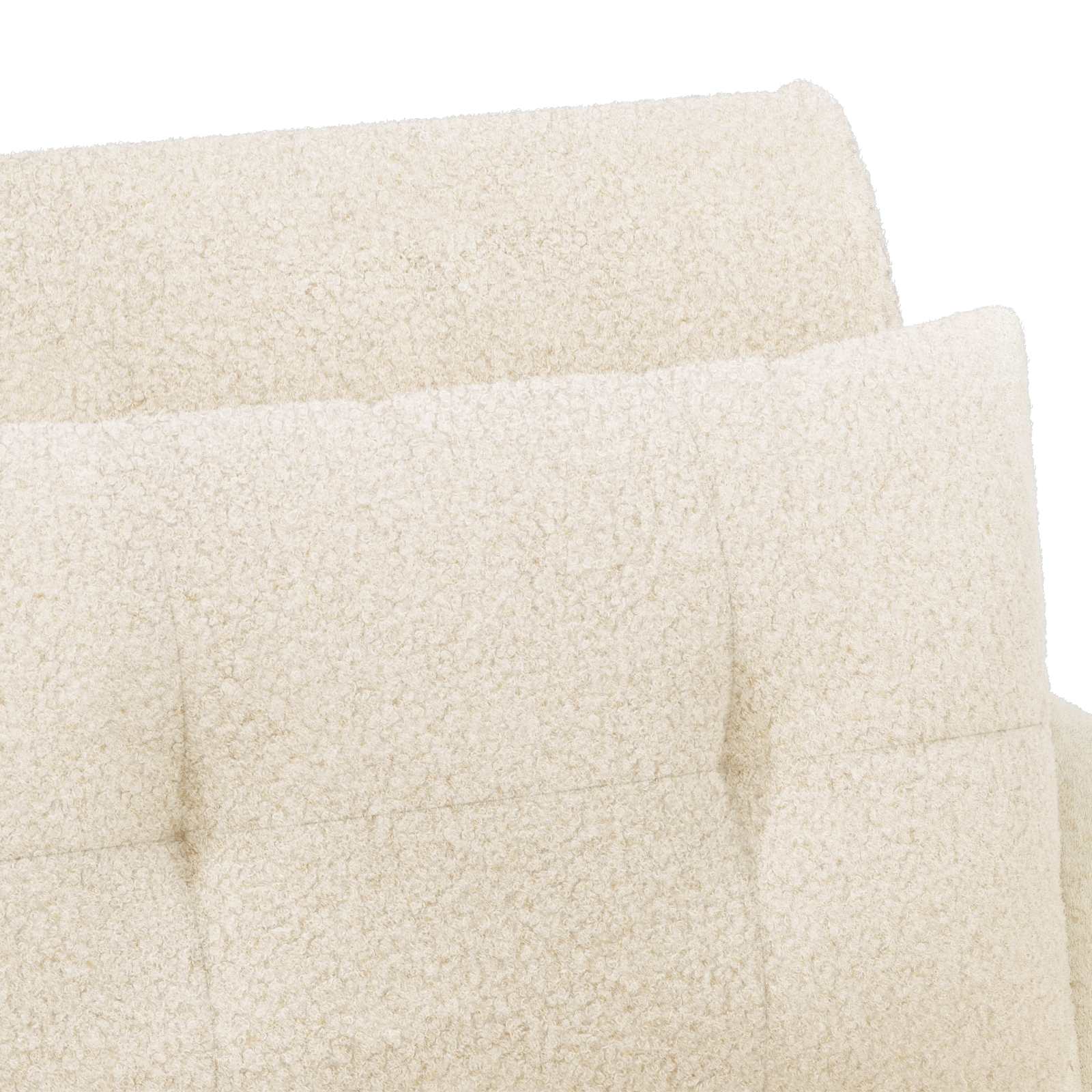 Ljubavni kauč s gumbima Krem 117 x 67 x 77 cm Bouclé