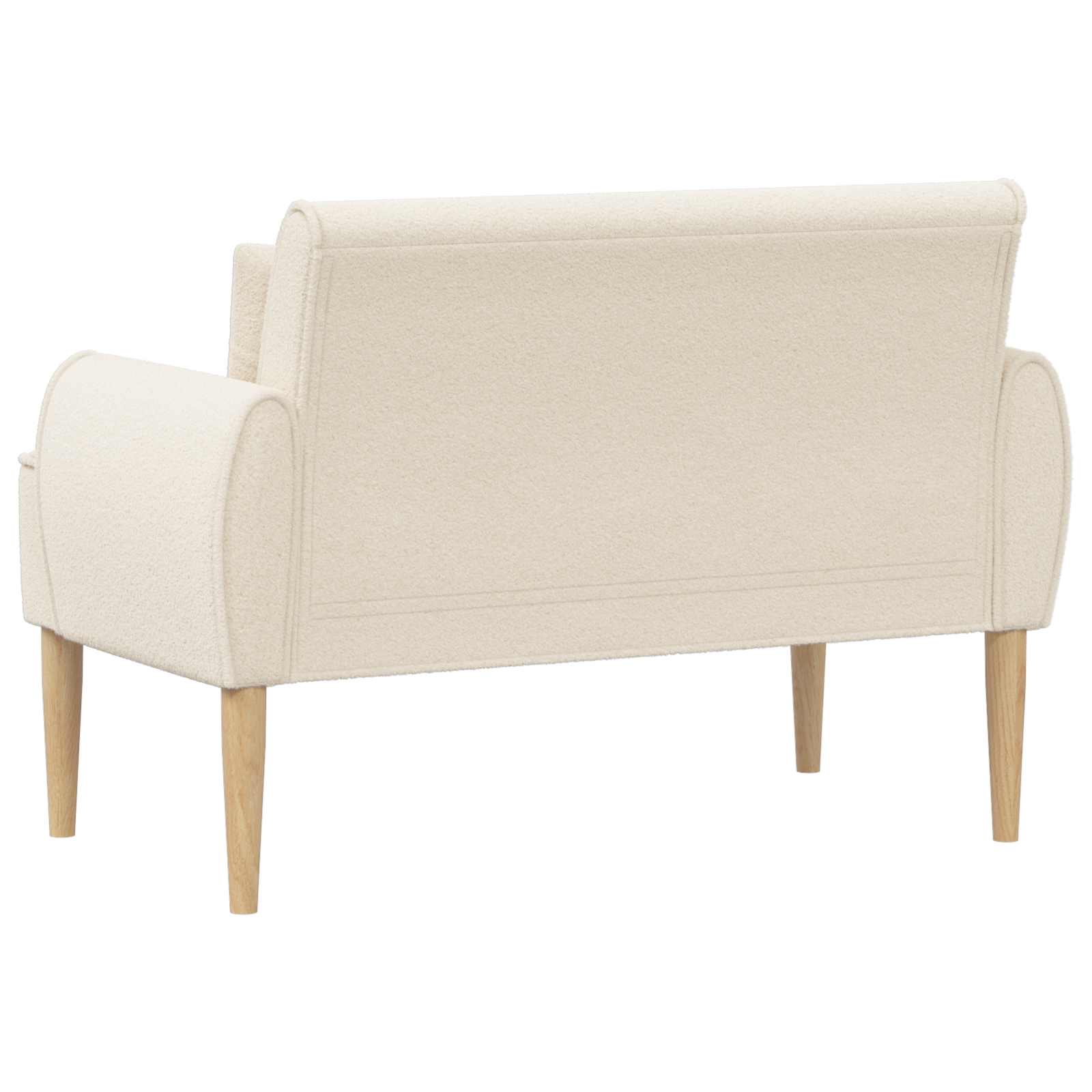 Ljubavni kauč s gumbima Krem 117 x 67 x 77 cm Bouclé