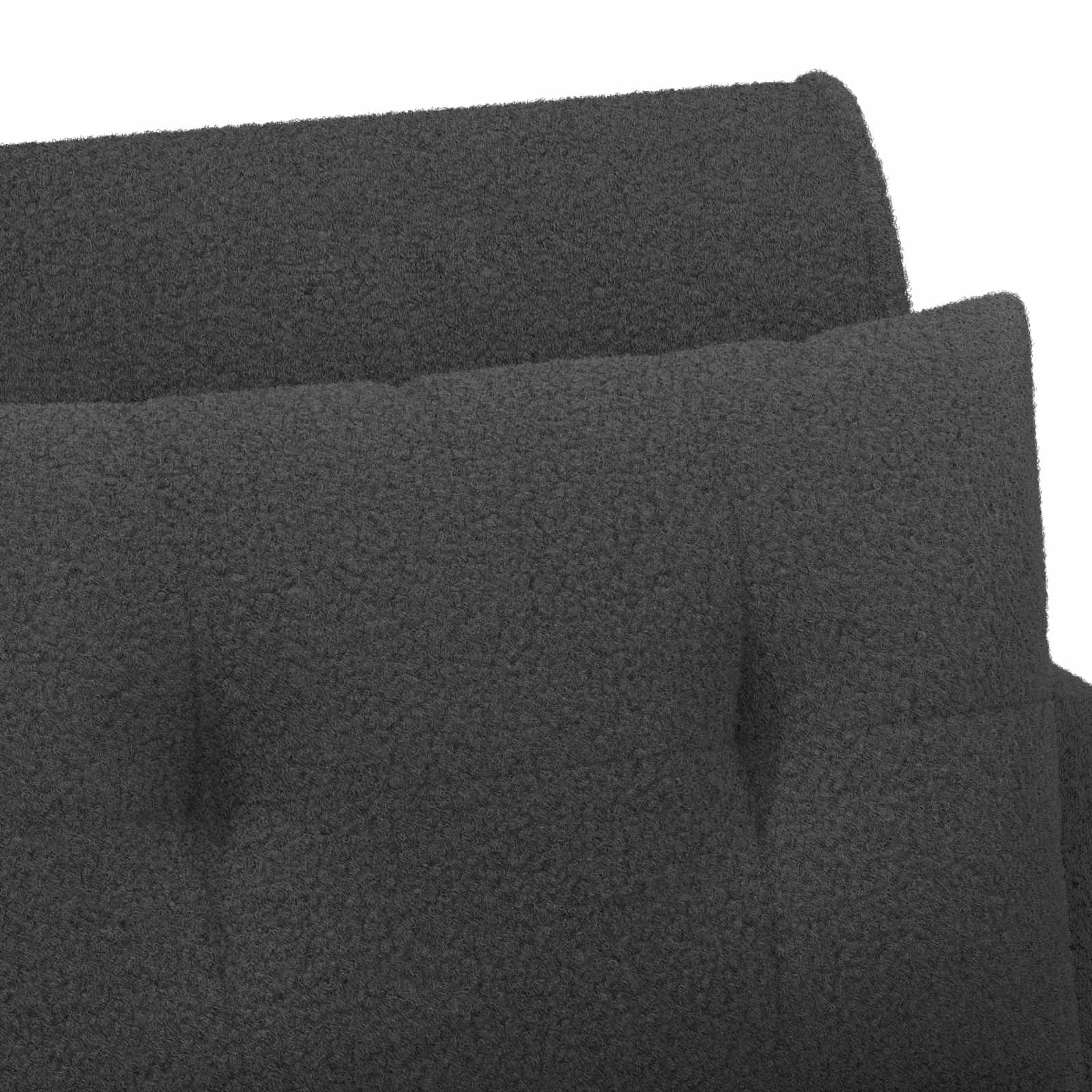 Ljubavni kauč s gumbima Tamnosiva 117 x 67 x 77 cm Bouclé