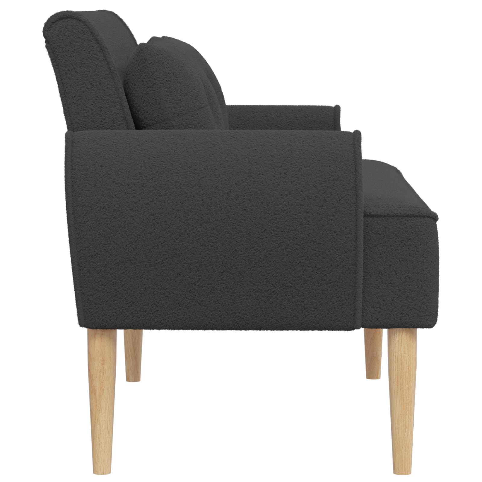 Ljubavni kauč s gumbima Tamnosiva 117 x 67 x 77 cm Bouclé