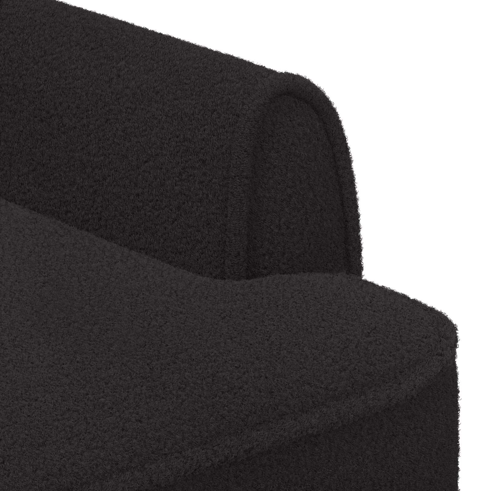 Ljubavni kauč s gumbima Crna 117 x 67 x 77 cm Bouclé