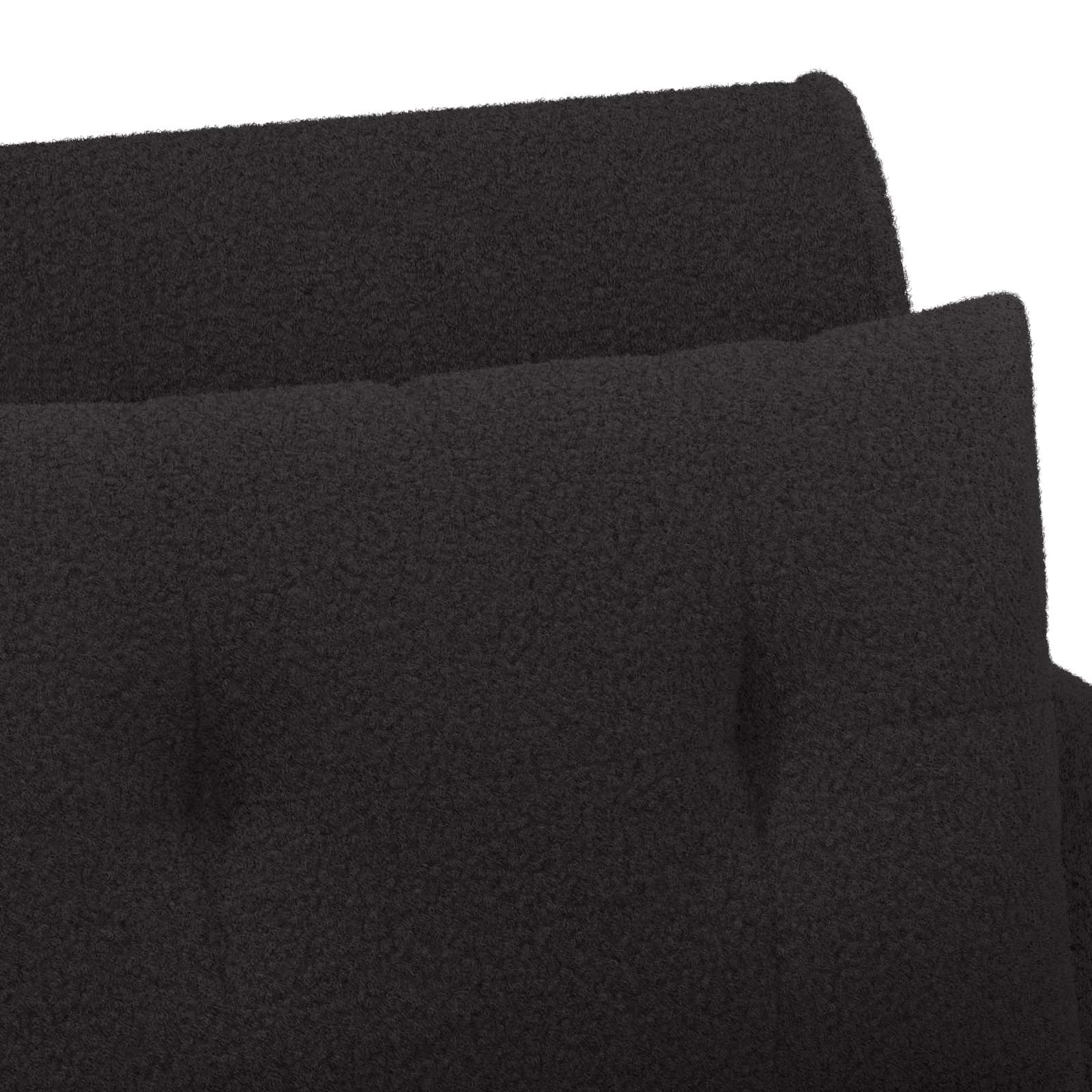 Ljubavni kauč s gumbima Crna 117 x 67 x 77 cm Bouclé