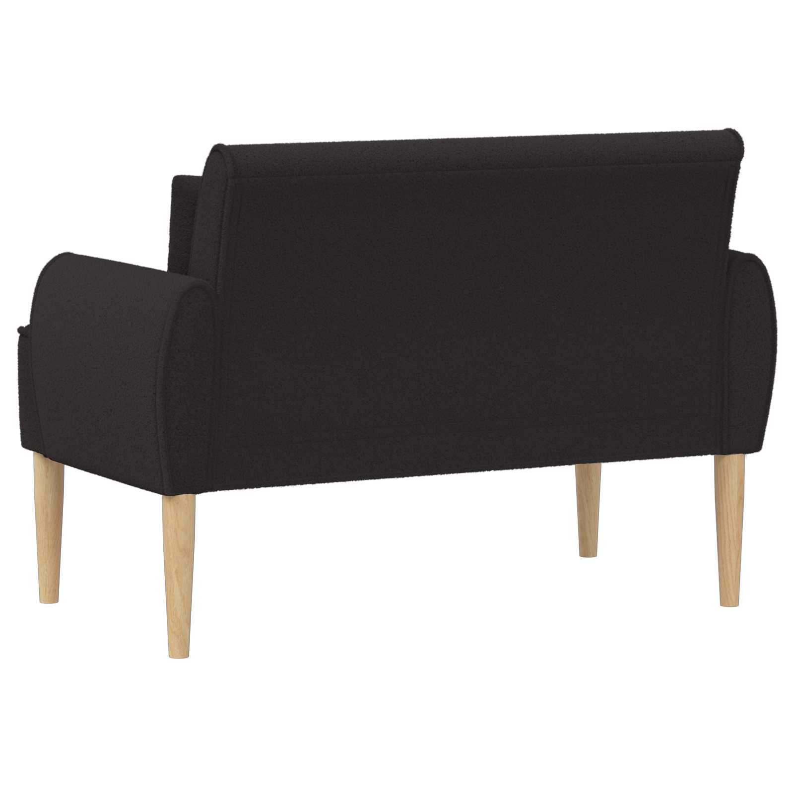 Ljubavni kauč s gumbima Crna 117 x 67 x 77 cm Bouclé
