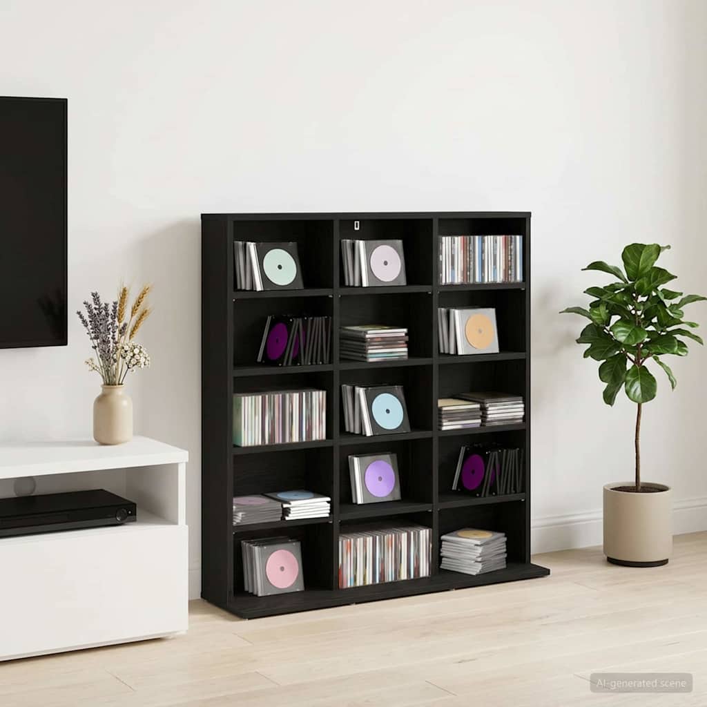 CD ormar Crni hrast 96 x 23,5 x 97,5 cm Konstruirano drvo