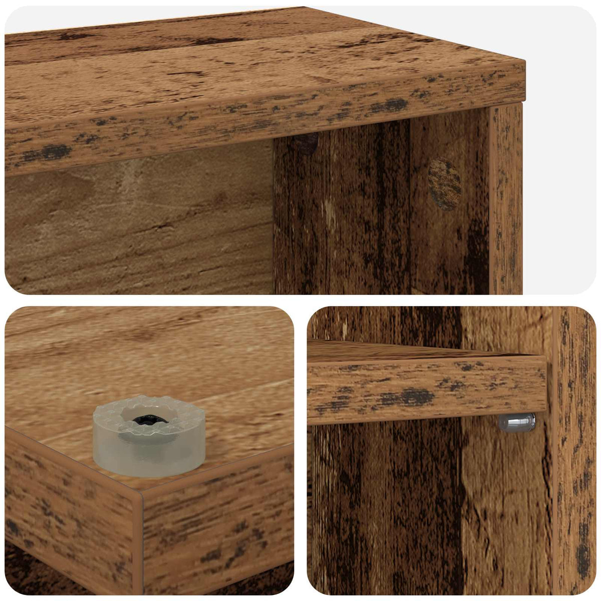 CD ormar 2 kom. Staro drvo 65 x 23,5 x 97,5 cm