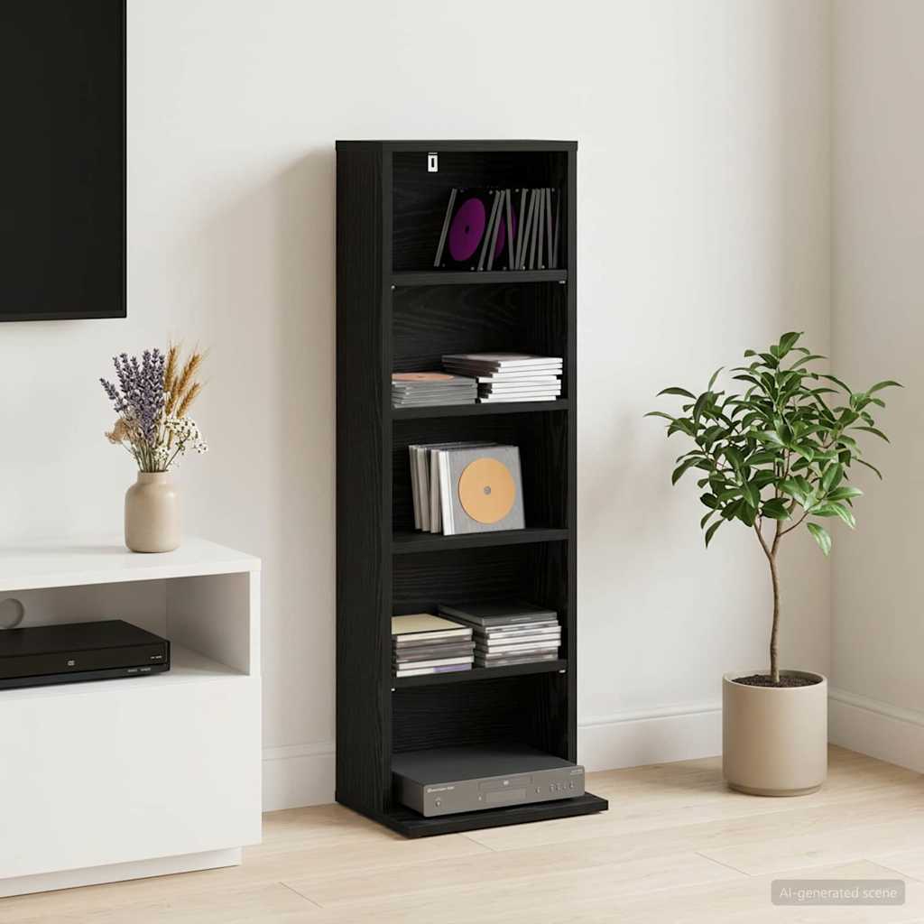 CD ormar Crni hrast 33 x 23,5 x 97,5 cm Konstruirano drvo