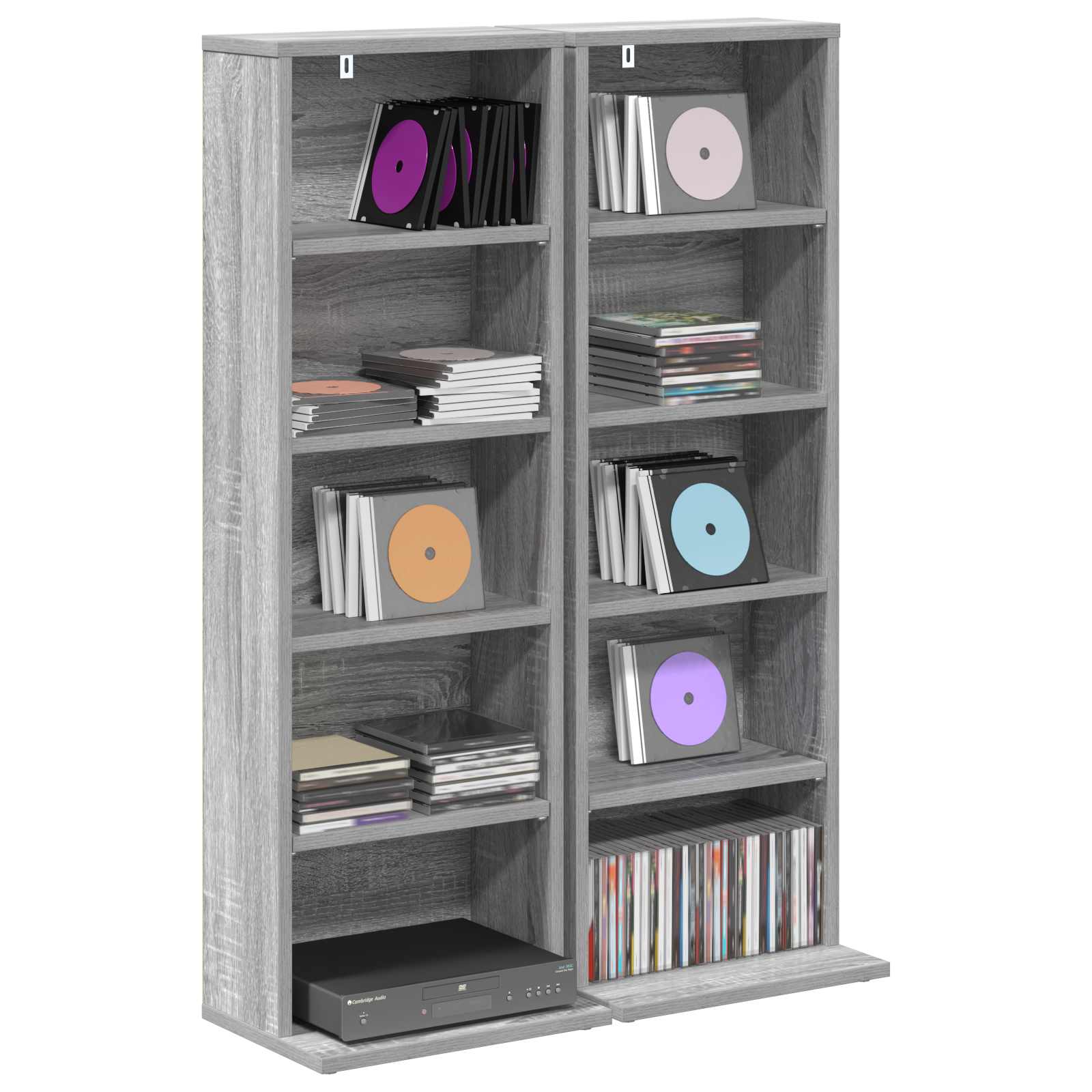 CD ormar 2 kom. Siva Sonoma 33 x 23,5 x 97,5 cm