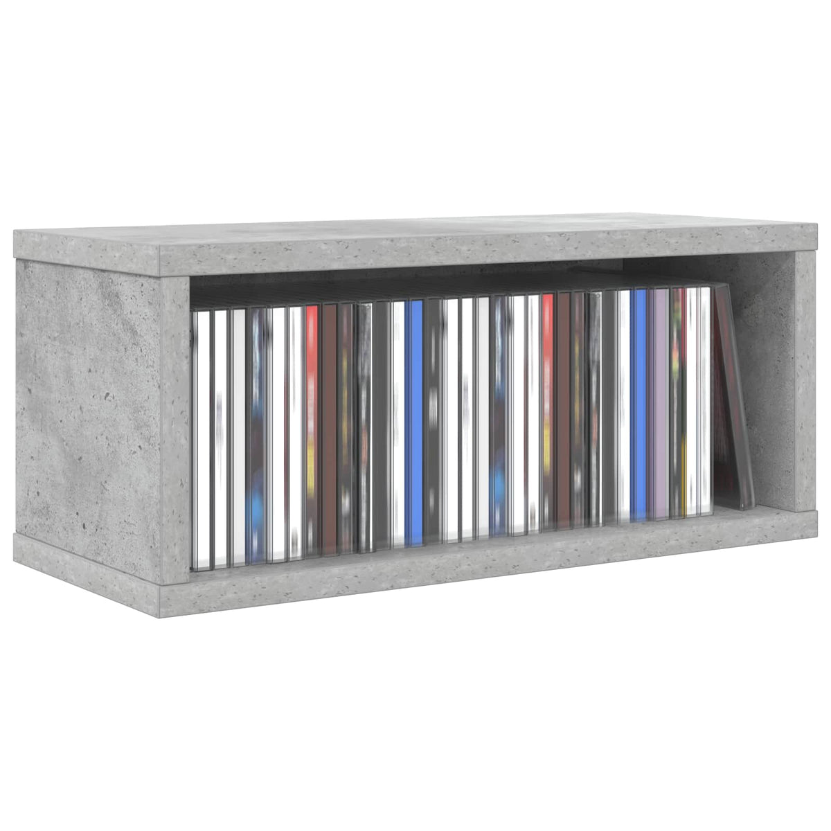 Stalak za CD-ove Betonska siva 40 x 17 x 17 cm