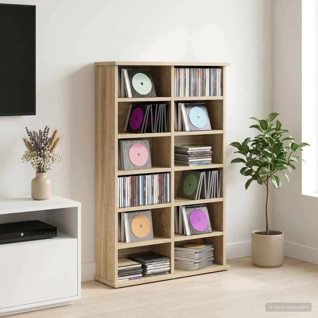 CD ormar Hrast sonoma 60 x 17 x 92 cm Konstruirano drvo