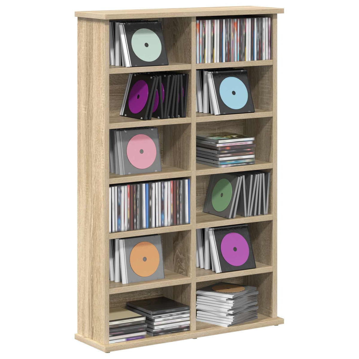 CD ormar Hrast sonoma 60 x 17 x 92 cm Konstruirano drvo