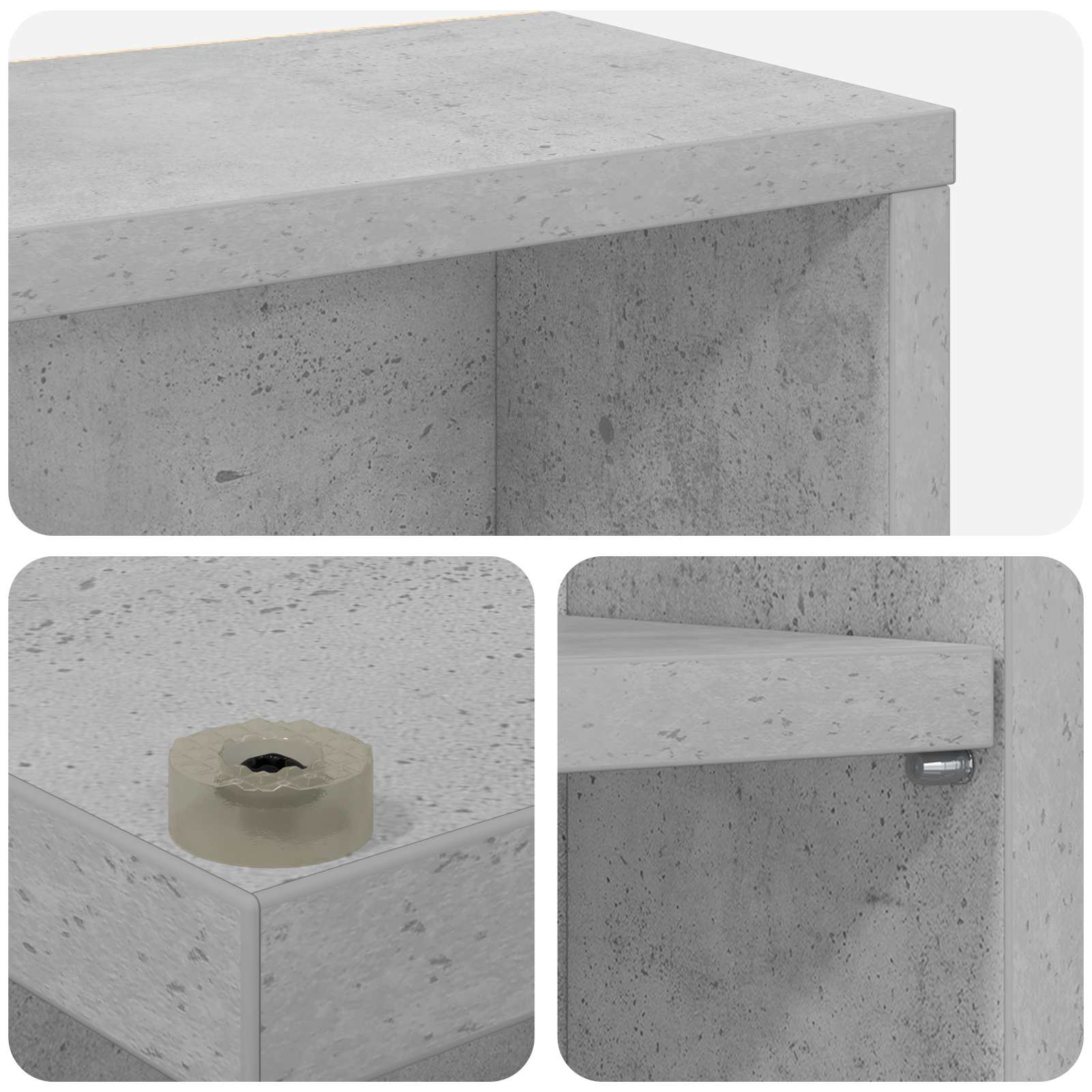 CD ormar Betonska siva 60 x 17 x 92 cm Konstruirano drvo