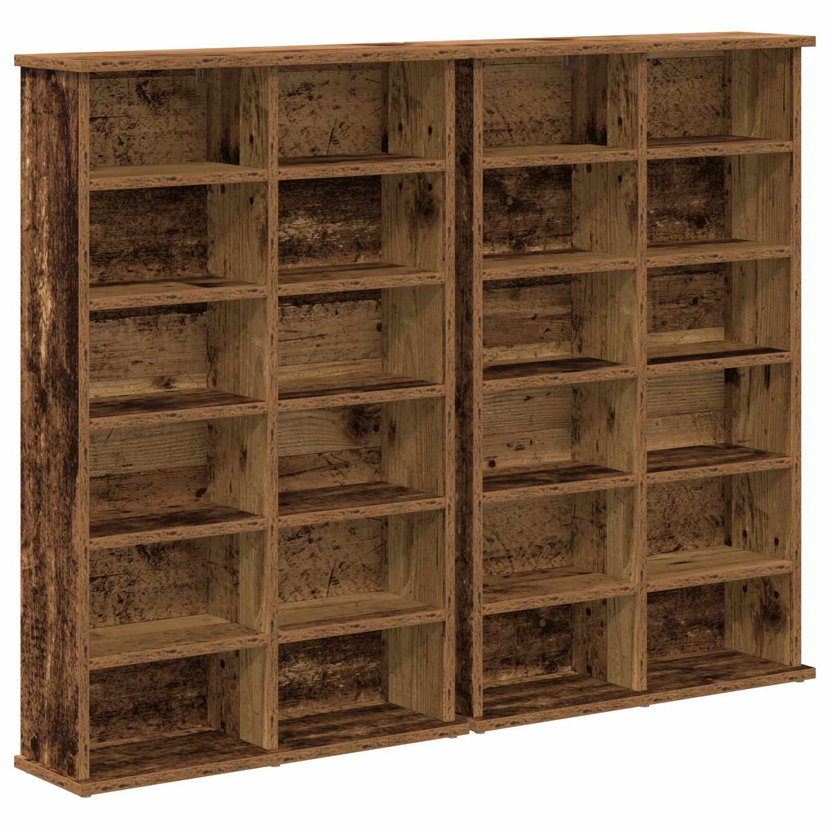 CD ormar 2 kom. Staro drvo 60 x 17 x 92 cm Konstruirano drvo