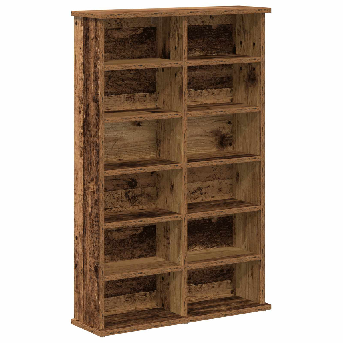 CD ormar 2 kom. Staro drvo 60 x 17 x 92 cm Konstruirano drvo