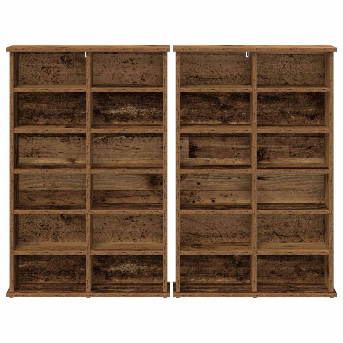 CD ormar 2 kom. Staro drvo 60 x 17 x 92 cm Konstruirano drvo