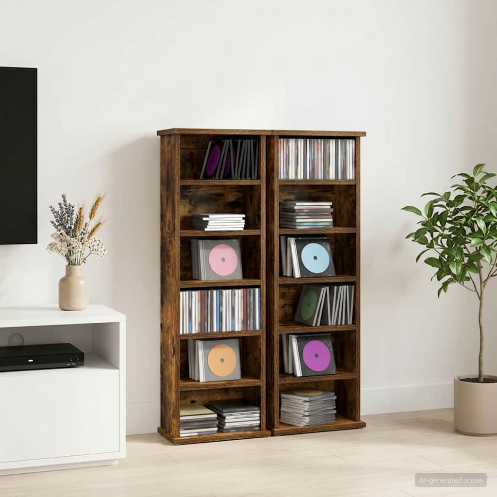 CD ormar 2 kom. Dimljeni hrast 60 x 17 x 92 cm