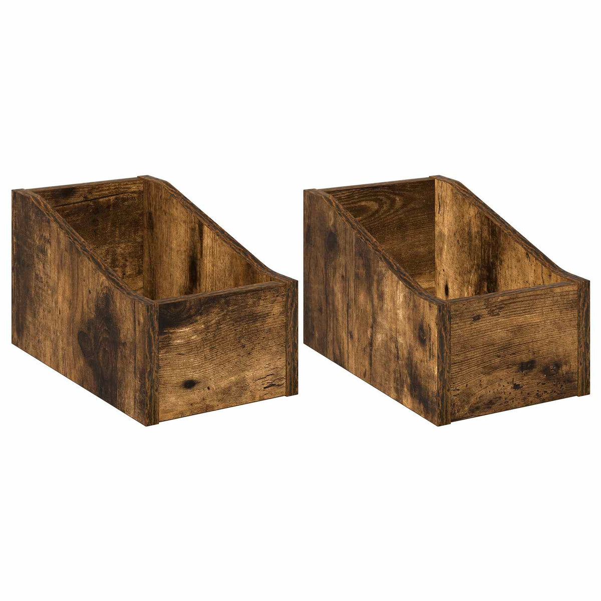 Kutija za LP ploče 2 kom. Dimljeni hrast 18 x 32 x 18 cm