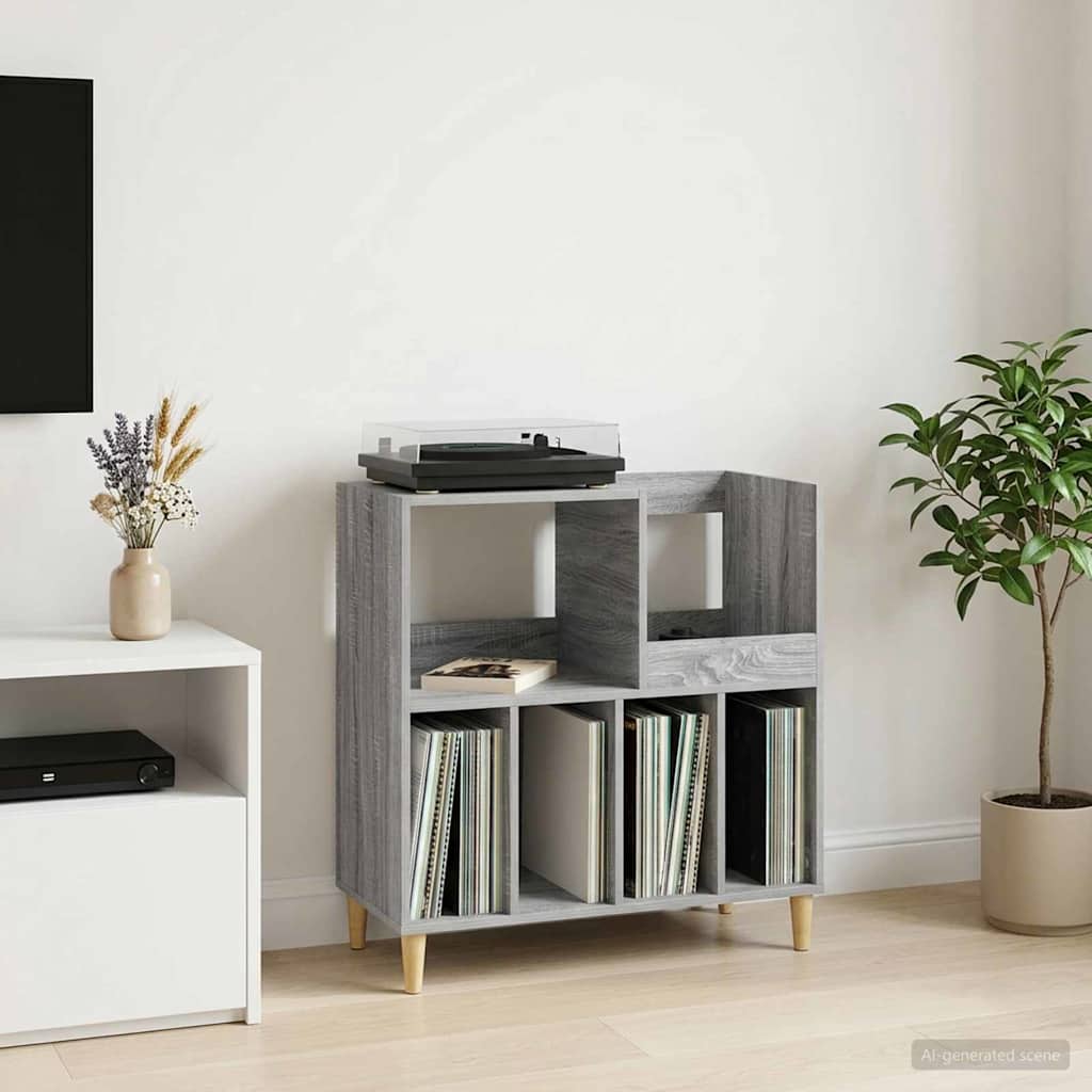 Stalak za gramofon Siva Sonoma 82 x 39,5 x 82,5 cm