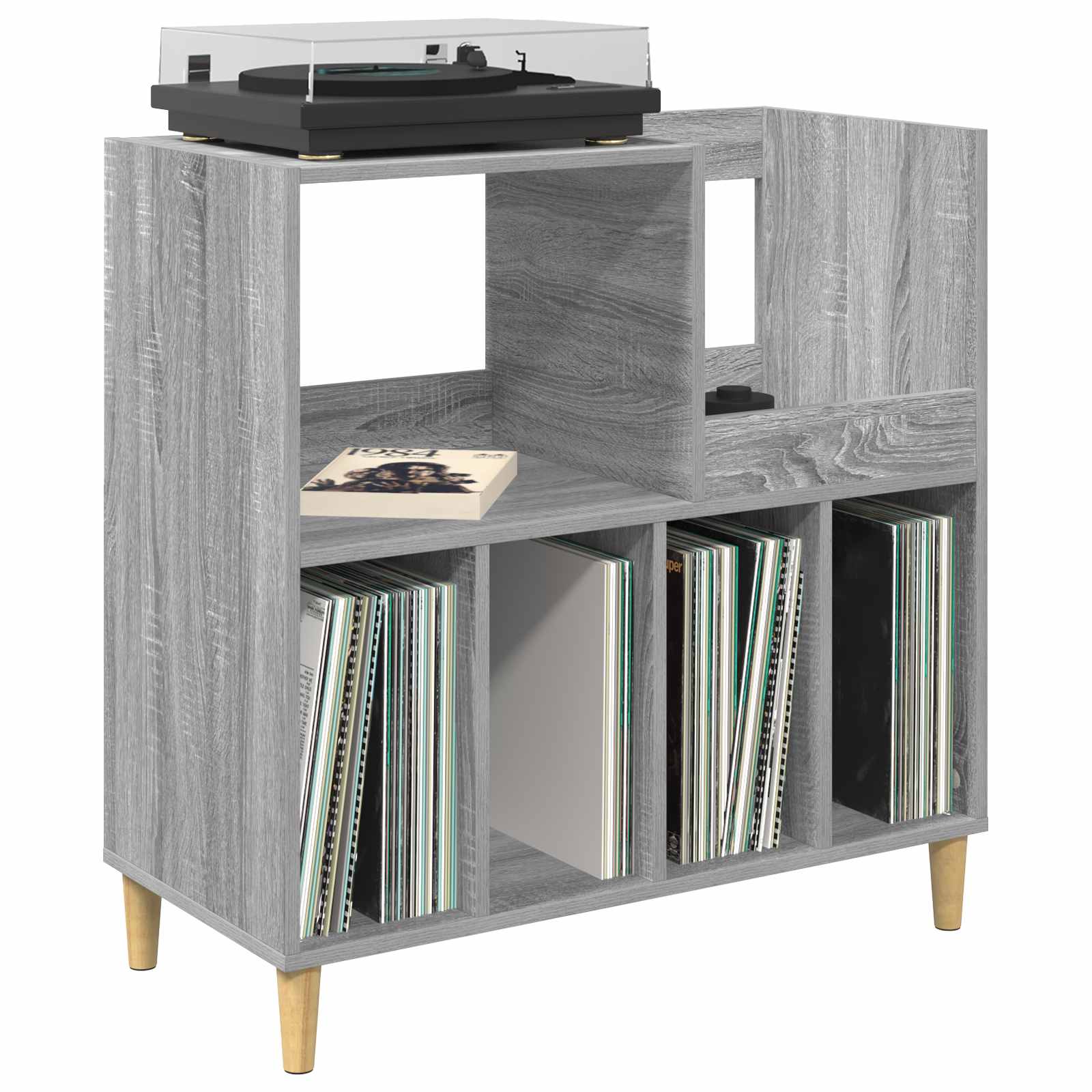 Stalak za gramofon Siva Sonoma 82 x 39,5 x 82,5 cm