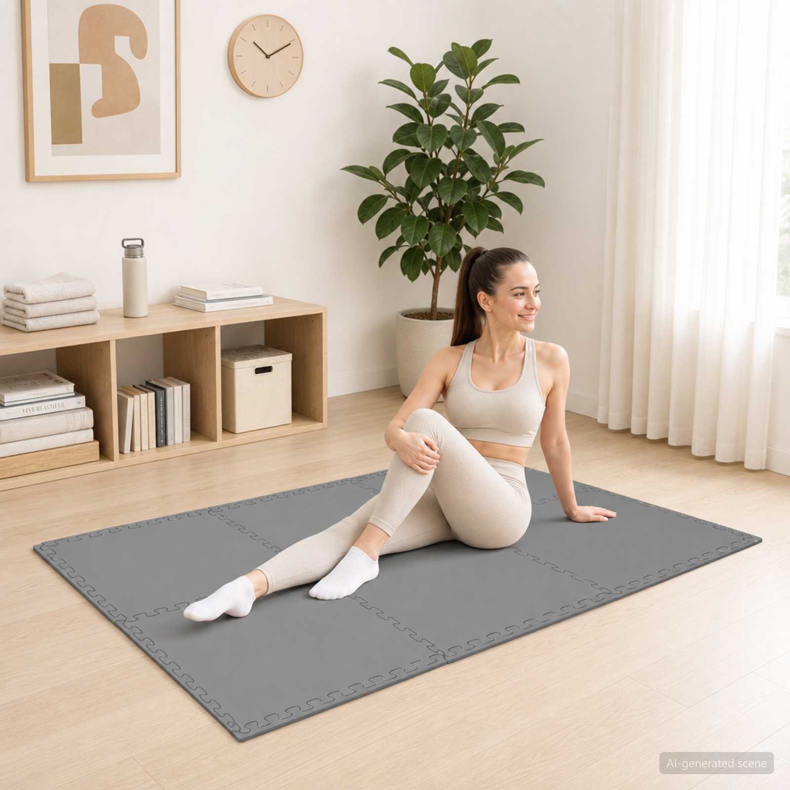Podne prostirke 24 kom. Siva 8,64 m² EVA pjenasti materijal