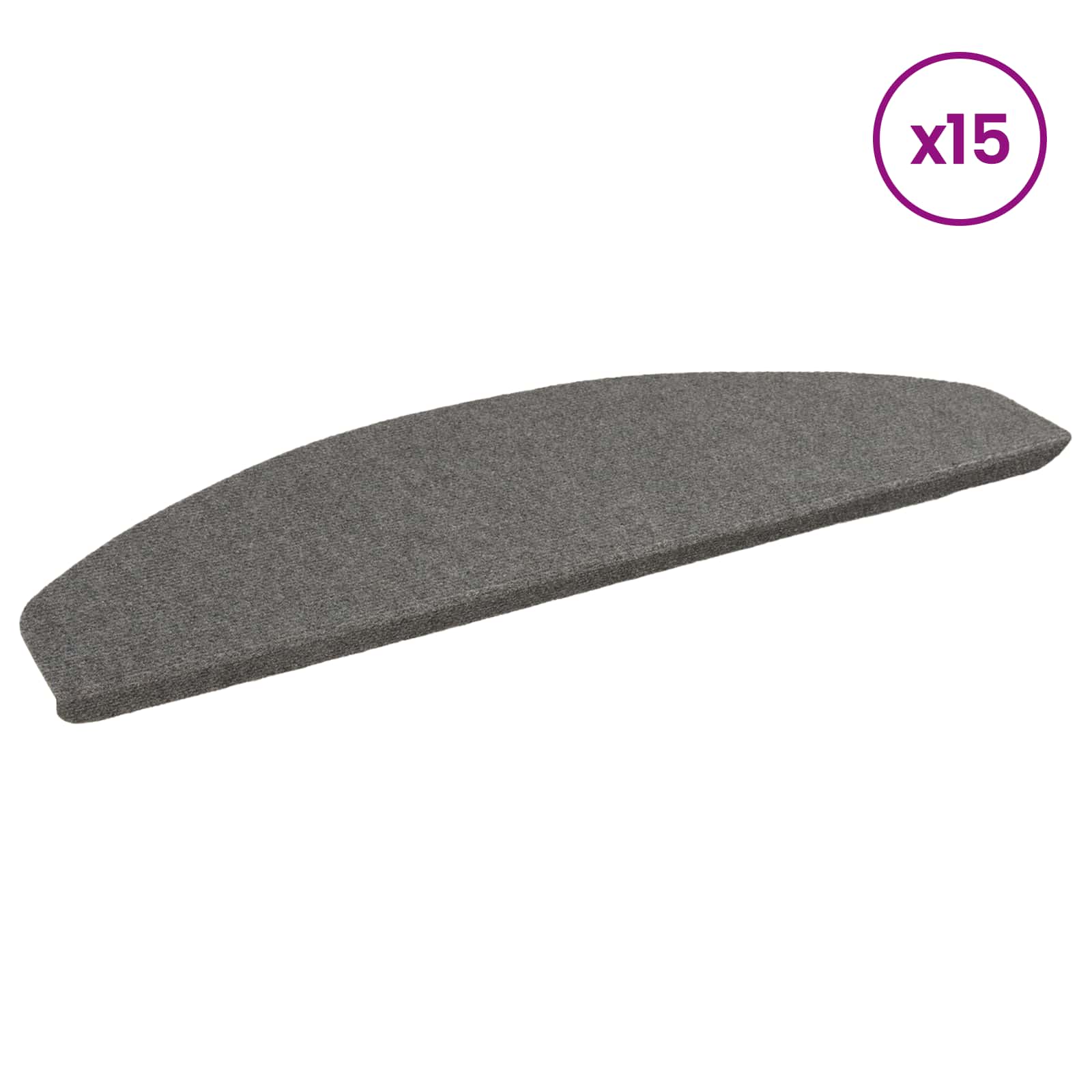 Samoljepljivi stepenasti ulošci 15 pcs Siva 80 x 28 x 3,5 cm