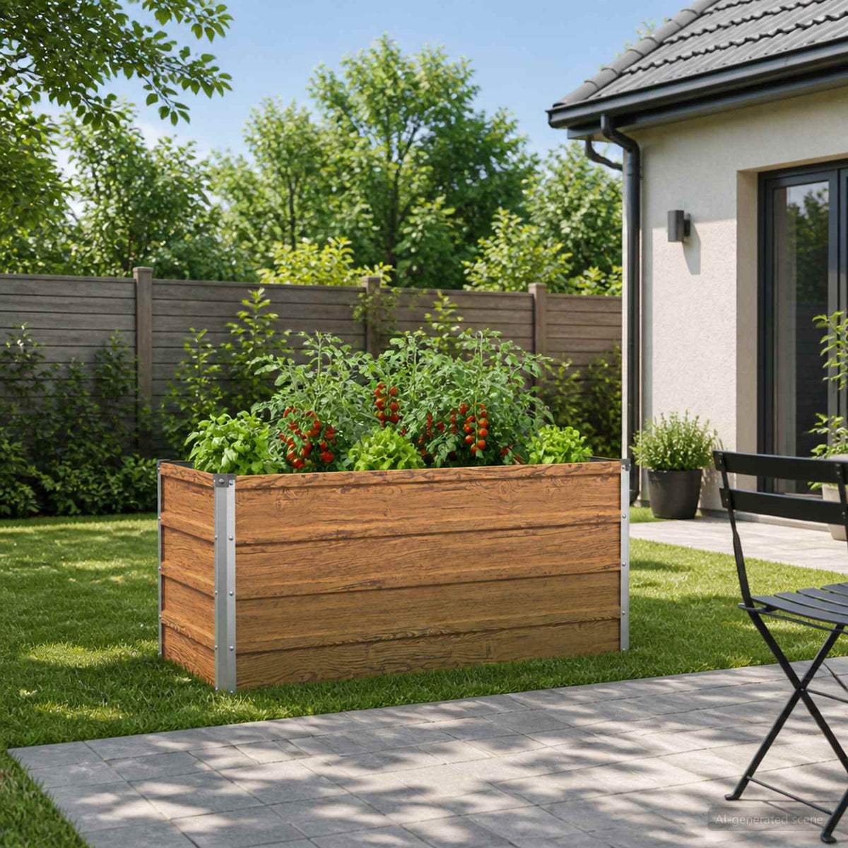 Povišeni vrtni krevet Srebrna 160 x 40 x 55 cm cinkani
