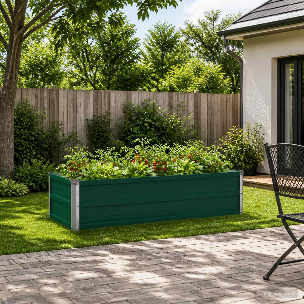 Povišeni vrtni krevet Srebrna 160 x 40 x 55 cm cinkani