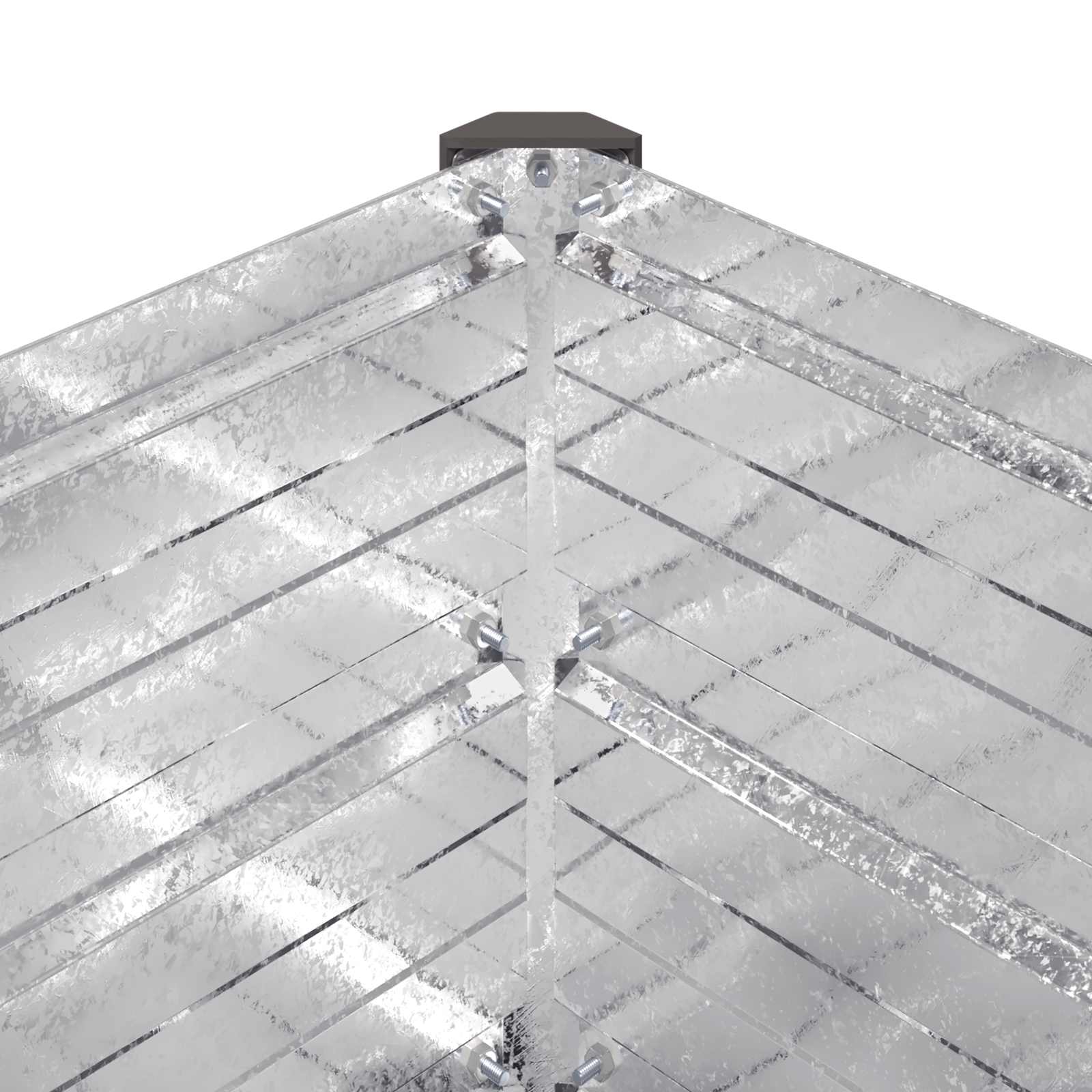 Povišeni vrtni krevet Srebrna 400 x 40 x 24 cm cinkani