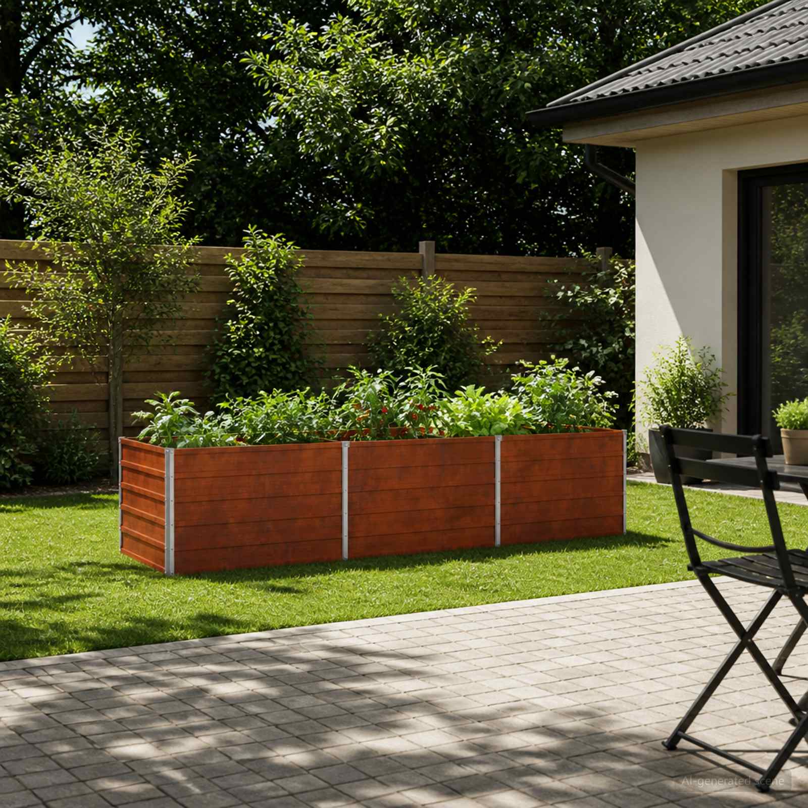 Povišeni vrtni krevet Rđa 240 x 80 x 55 cm corton
