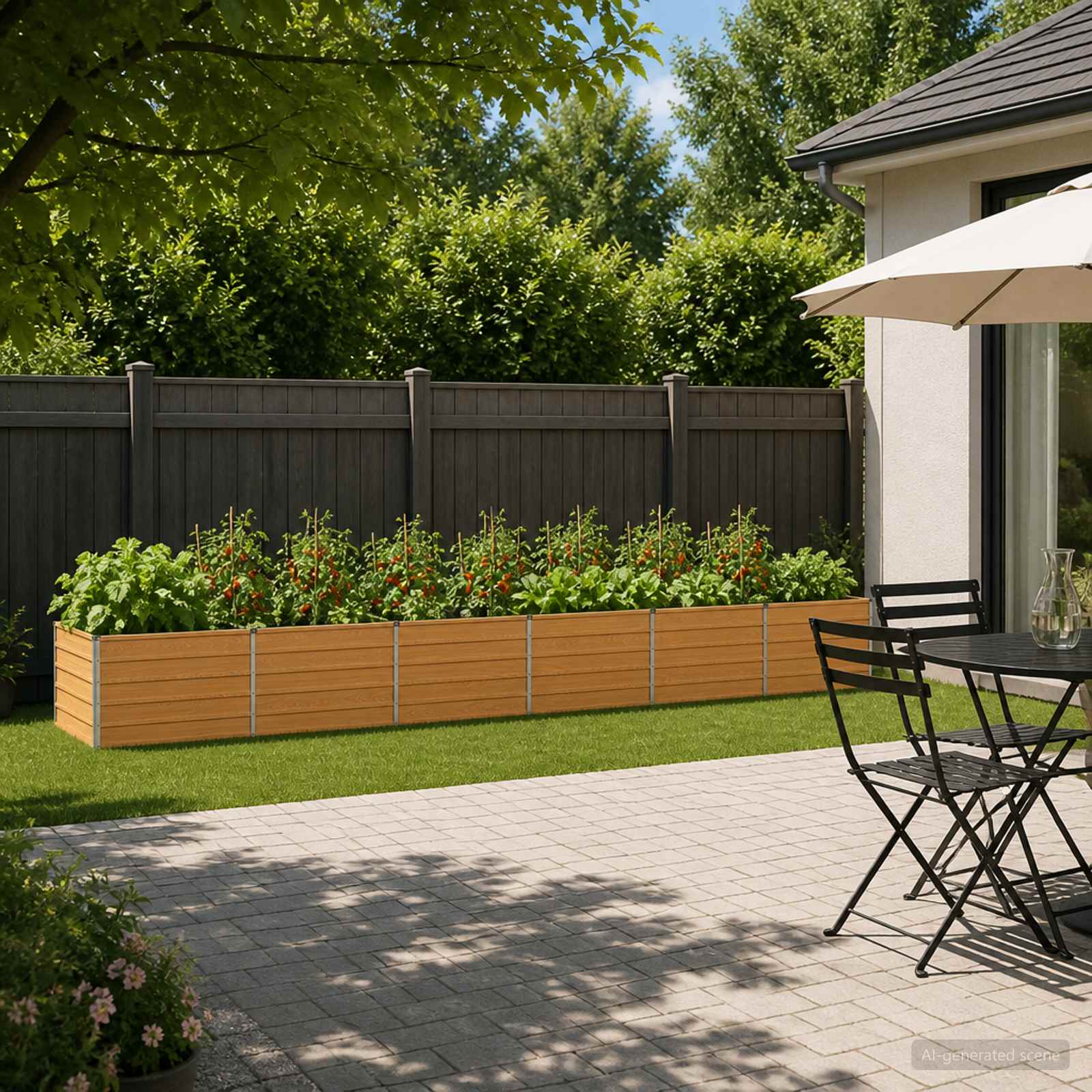 Povišeni vrtni krevet Prirodna 480 x 80 x 55 cm