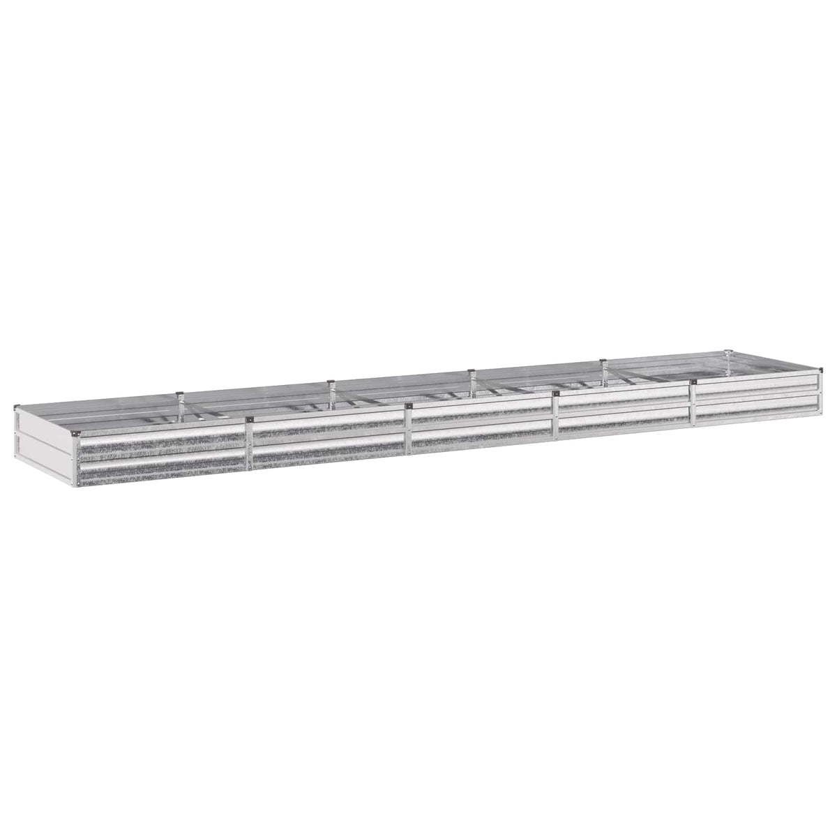 Povišeni vrtni krevet Srebrna 400 x 80 x 24 cm cinkani