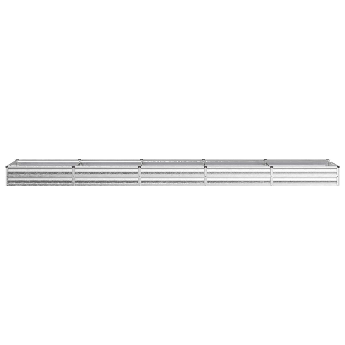 Povišeni vrtni krevet Srebrna 400 x 80 x 24 cm cinkani