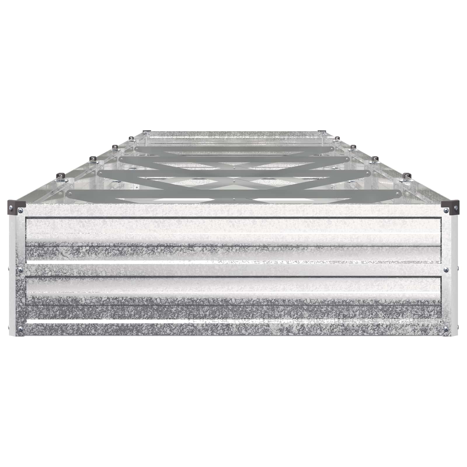 Povišeni vrtni krevet Srebrna 400 x 80 x 24 cm cinkani