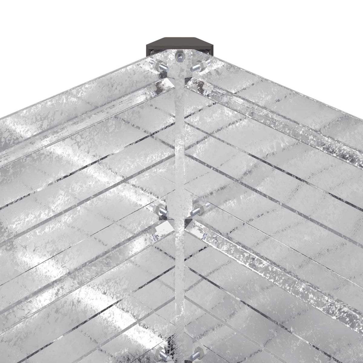 Povišeni vrtni krevet Srebrna 480 x 80 x 24 cm cinkani