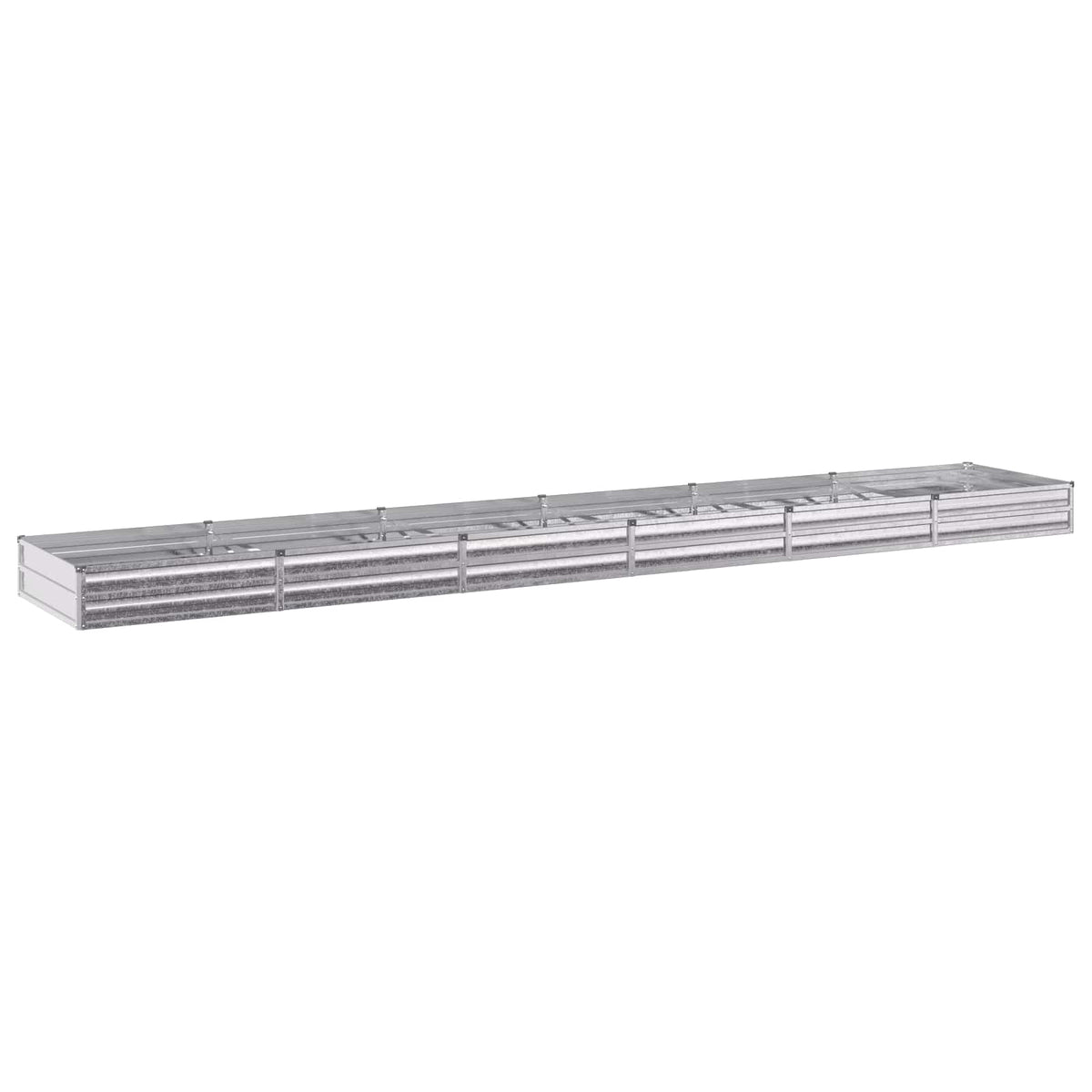 Povišeni vrtni krevet Srebrna 480 x 80 x 24 cm cinkani