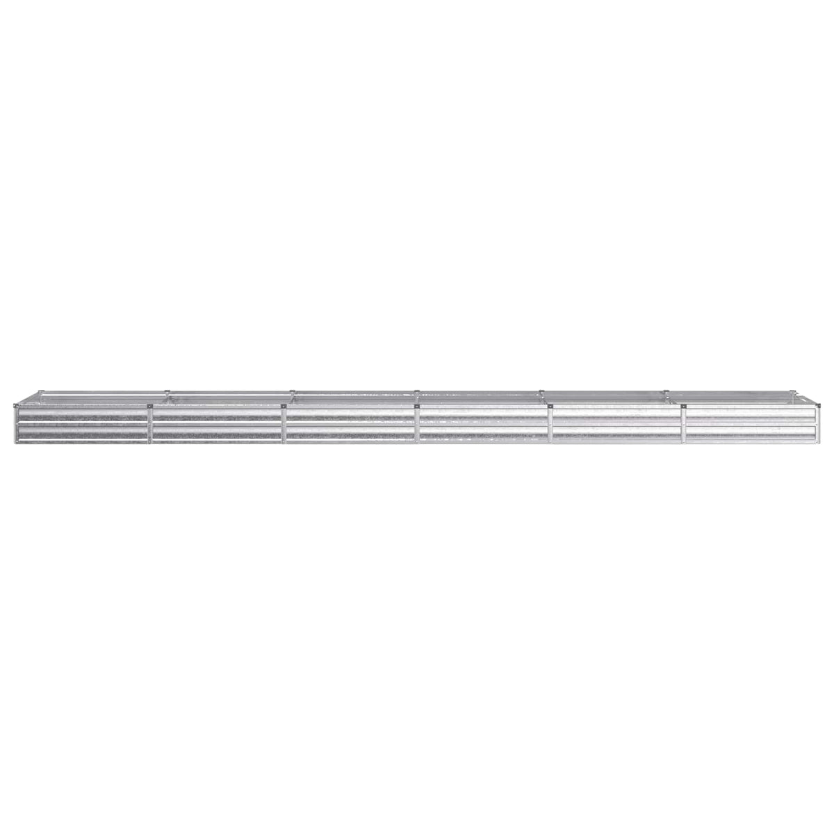 Povišeni vrtni krevet Srebrna 480 x 80 x 24 cm cinkani