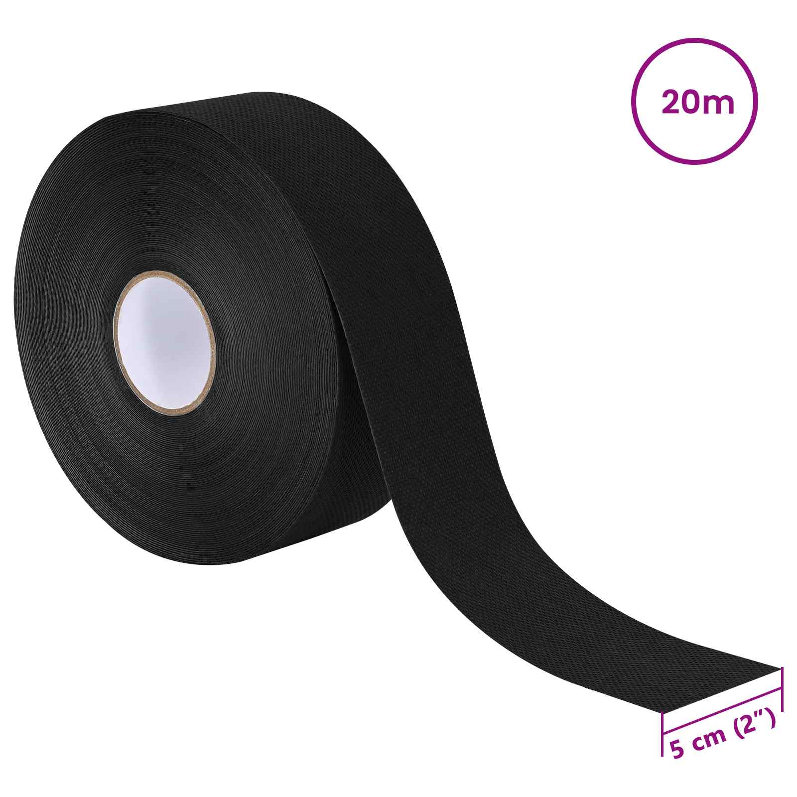 Traka za umjetnu travu samoljepljiva Crna 5 cm x 20 m