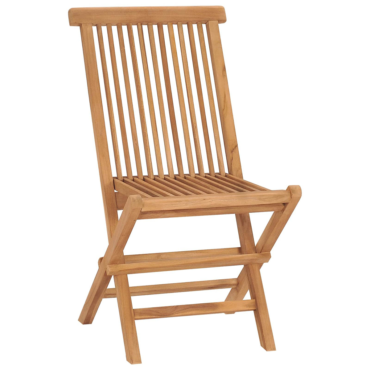 Sklopivi vrtni blagovaonski set 5 pcs Prirodna Čvrsto teak drvo